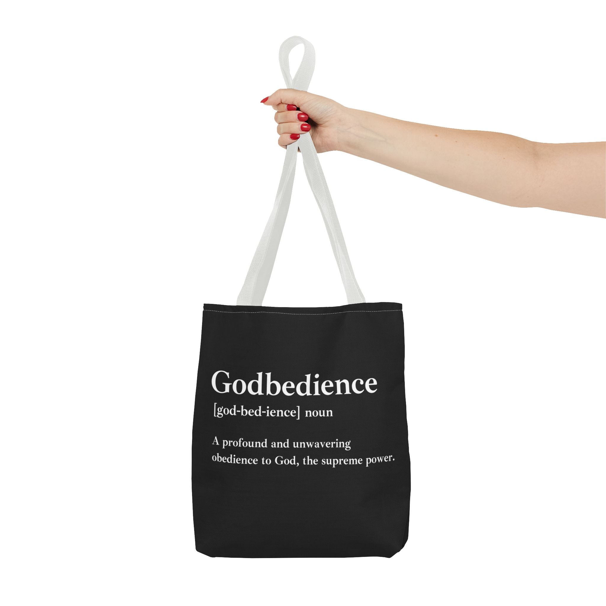 Godbedience Tote Bag - Custom Printed Stylish and Functional Tote