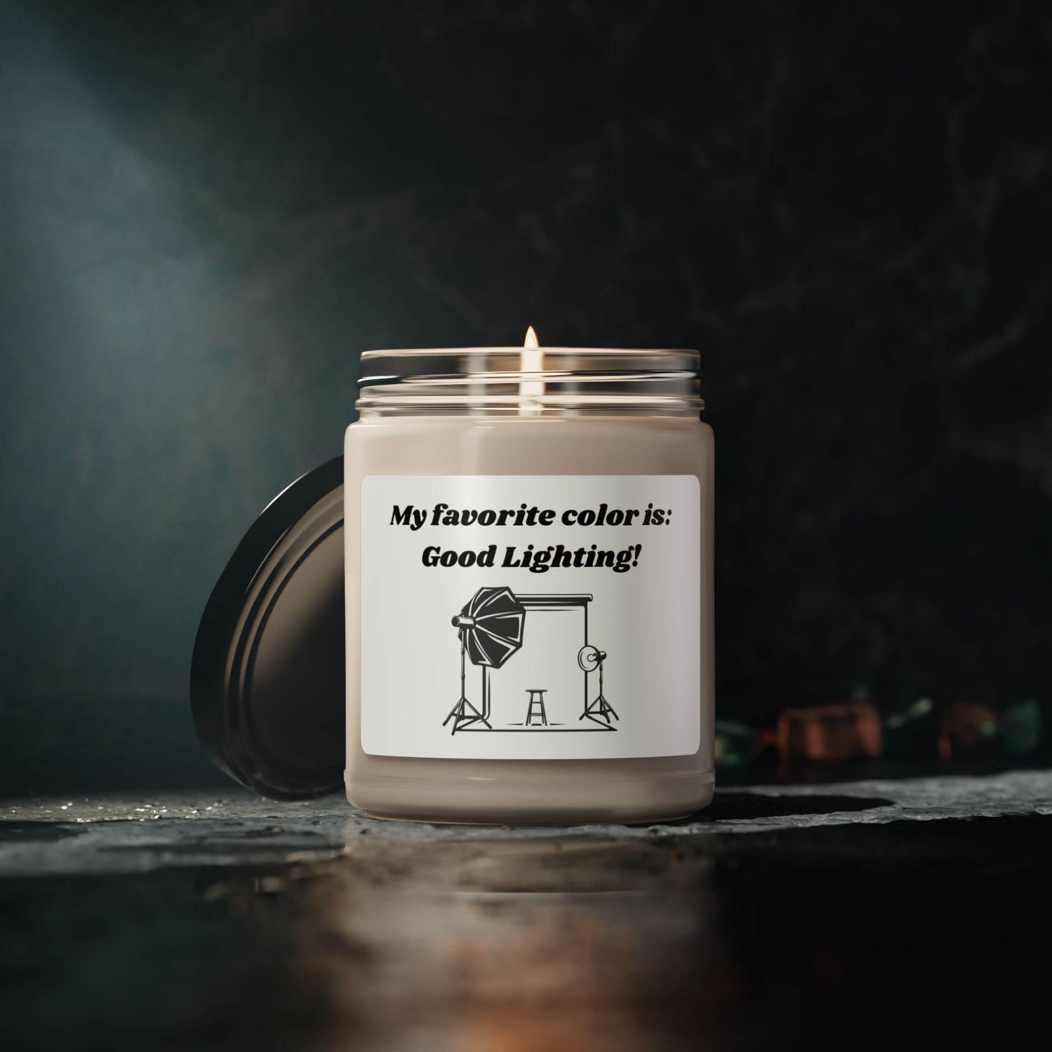 My Favorite Color is Good Lighting! Scented Soy Candle - 9oz Natural Wax Candle with Custom Label