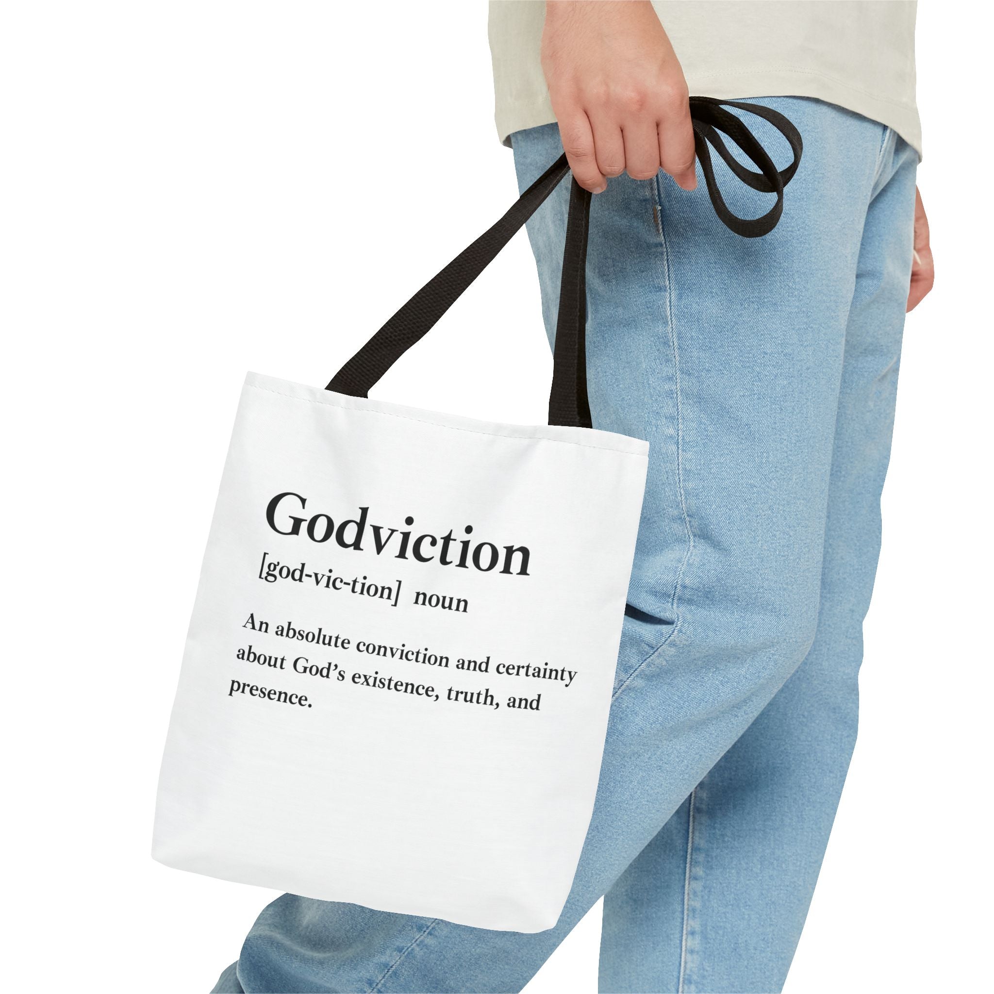 Godviction Tote Bag - Custom Printed Stylish and Functional Tote