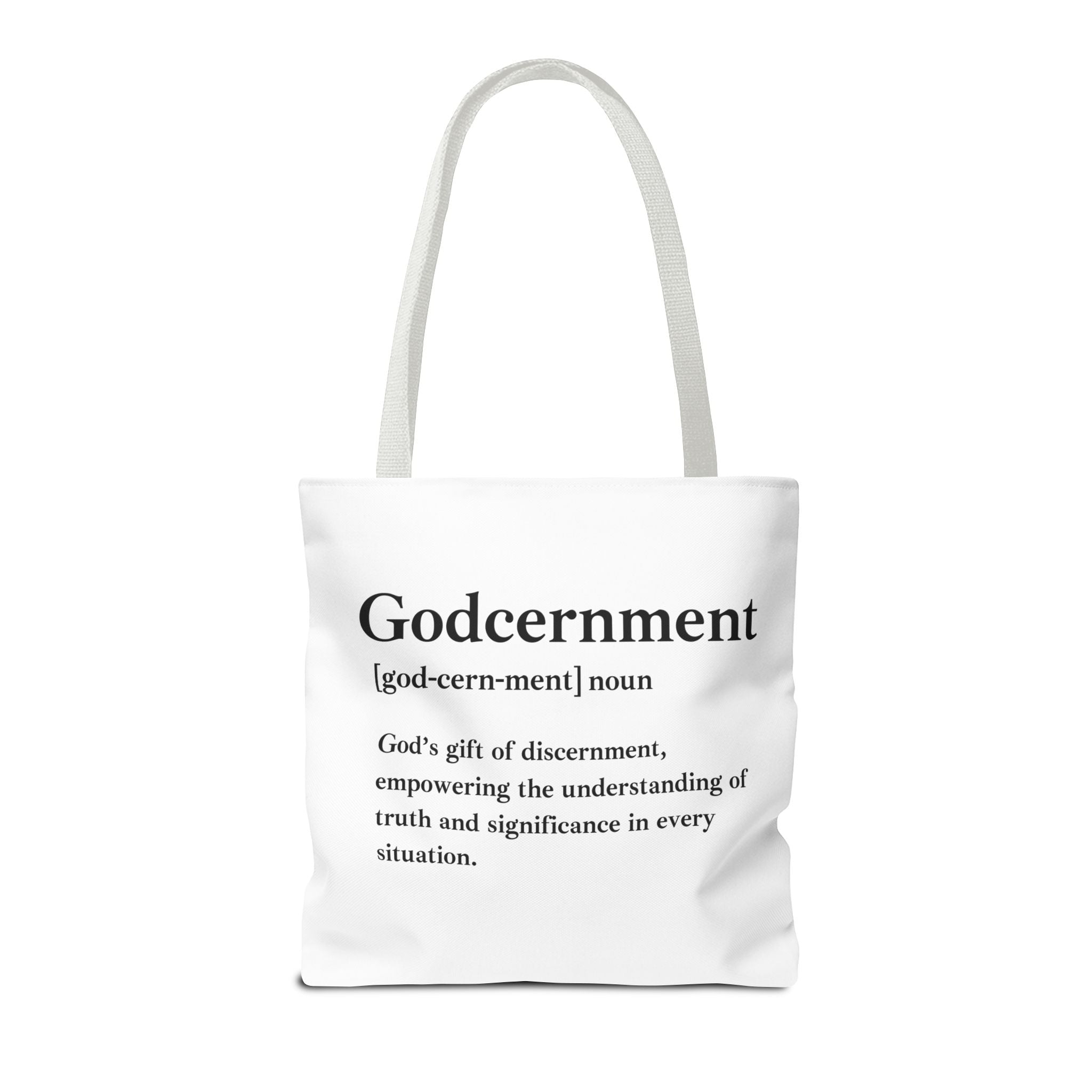 Godcernment Tote Bag - Custom Printed Stylish and Functional Tote