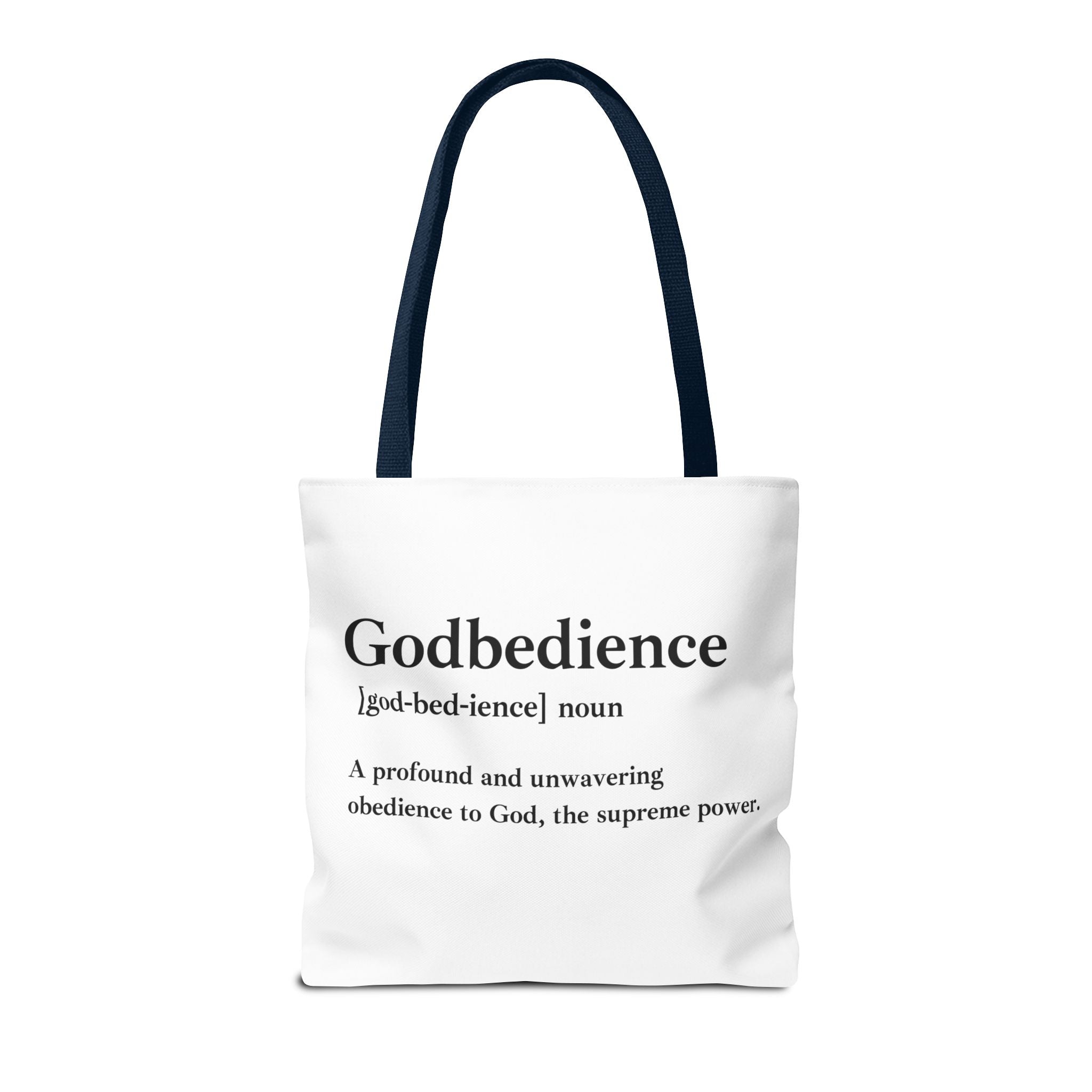 Godbedience Tote Bag - Custom Printed Stylish and Functional Tote