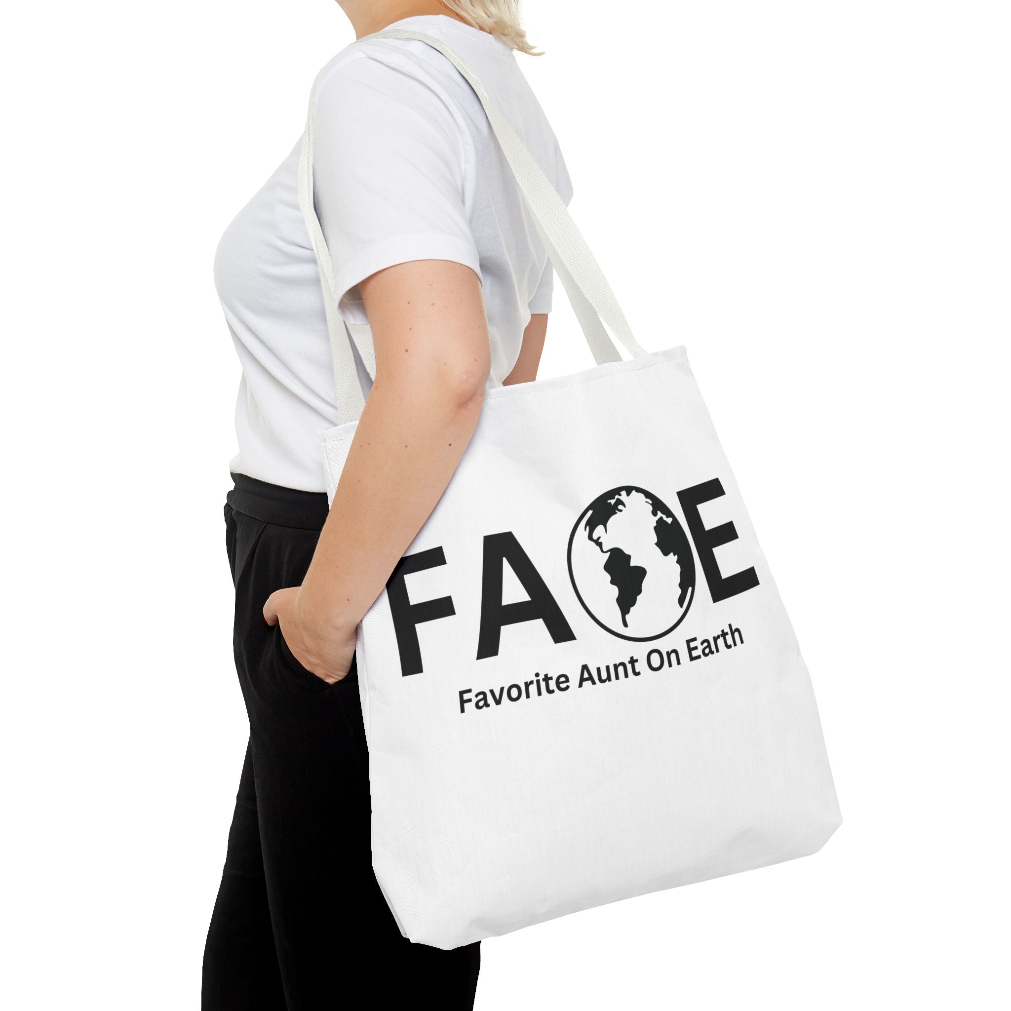 Favorite Aunt On Earth (FAOE) Tote Bag - Custom Printed Stylish and Functional Tote