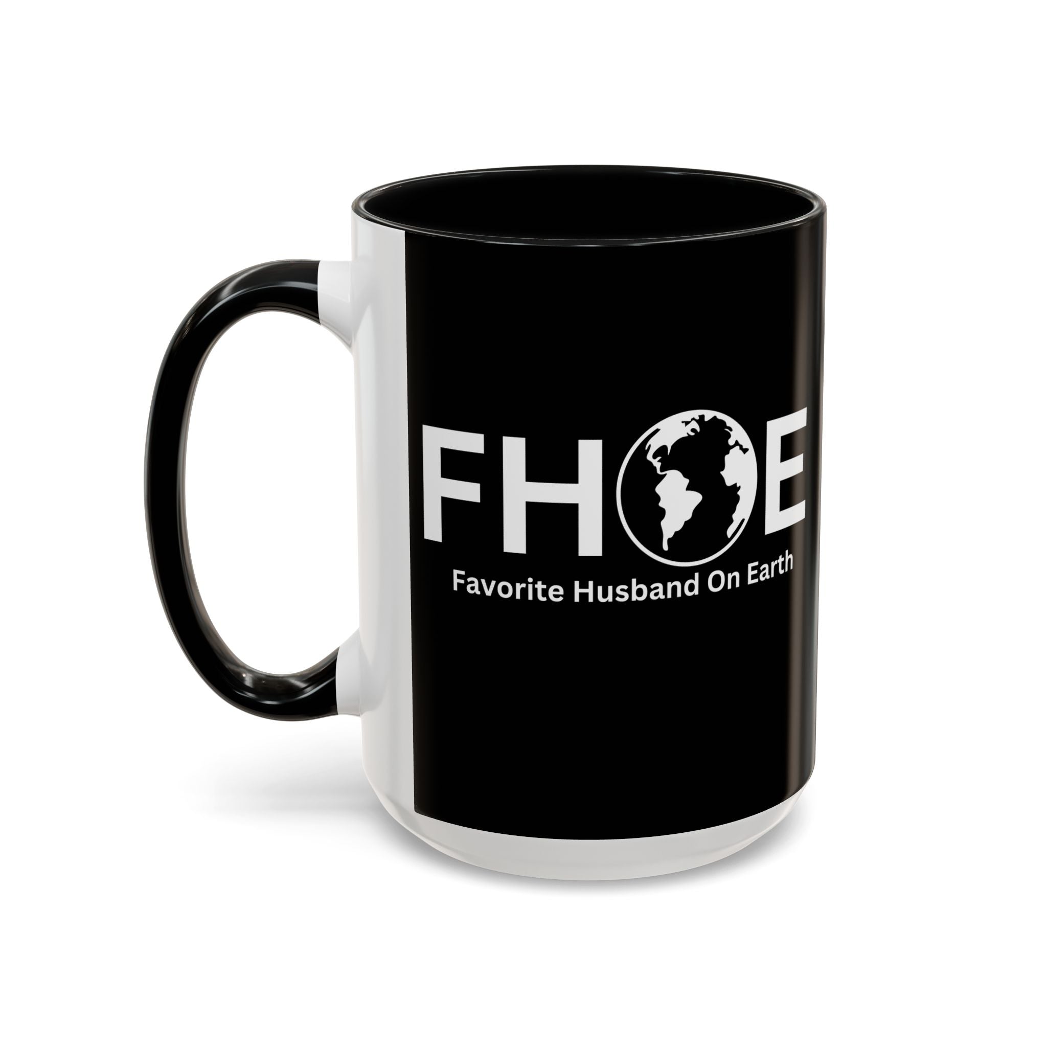 Favorite Husband On Earth (FHOE) Accent Coffee Mug (11oz, 15oz)