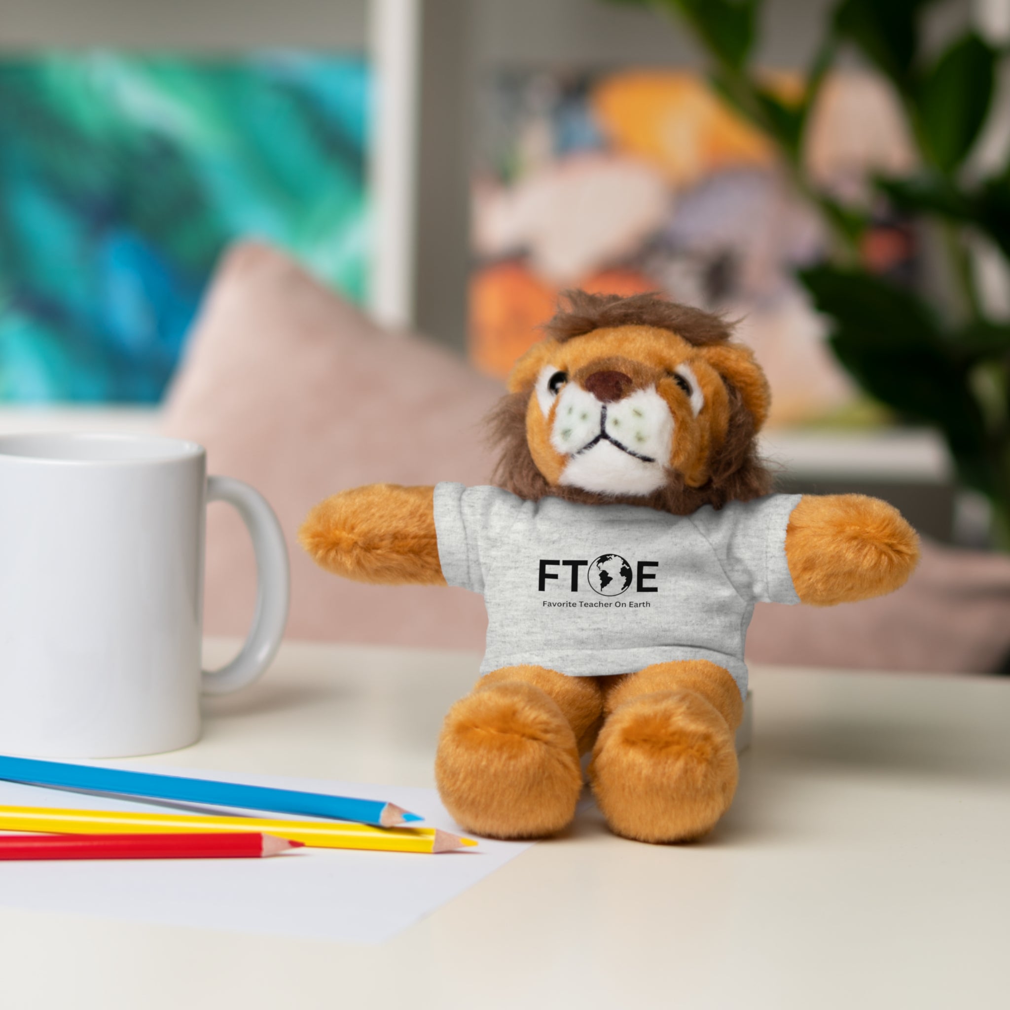 Stuffed Animal Gift – Favorite Teacher on Earth (FTOE) – Customizable T-Shirt & Animal