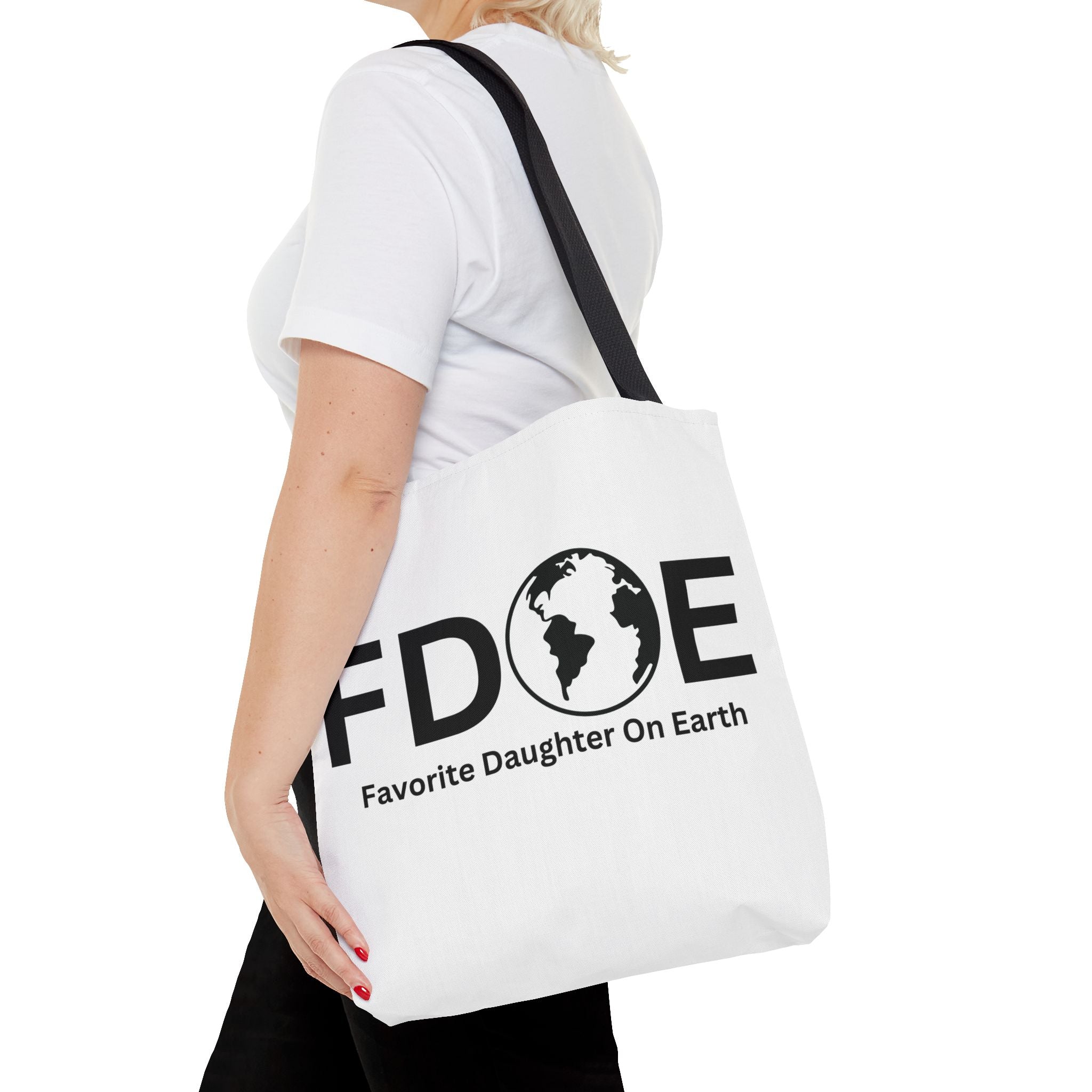 Favorite Daughter On Earth (FDOE) Tote Bag - Custom Printed Stylish and Functional Tote