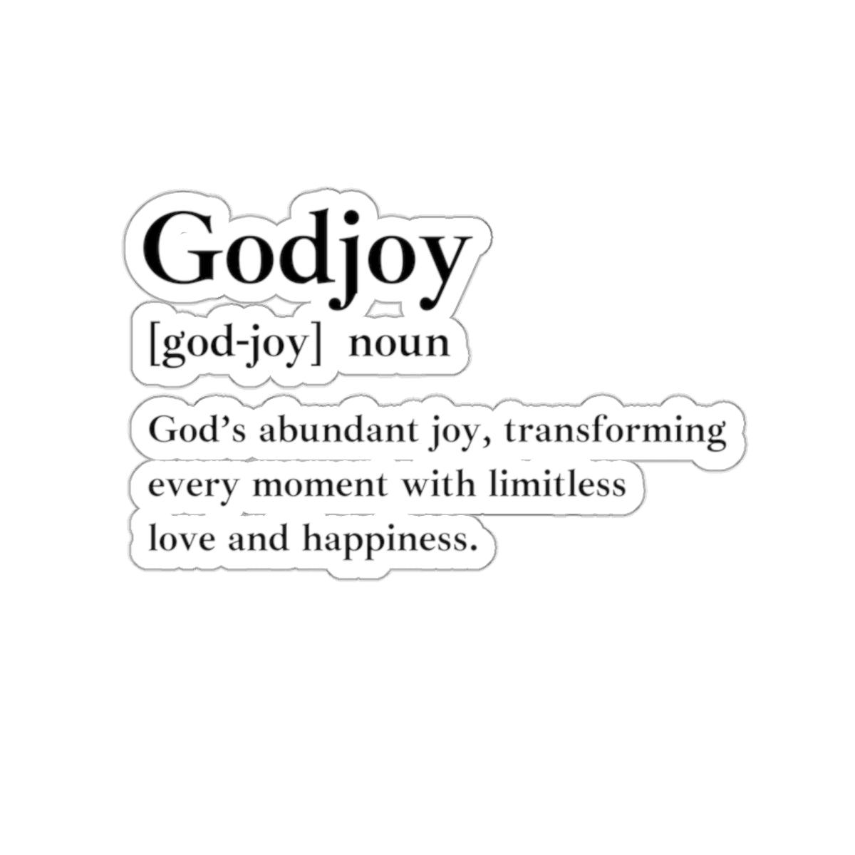 Godjoy Kiss-Cut Stickers - Custom Vinyl Stickers for Creative Decor