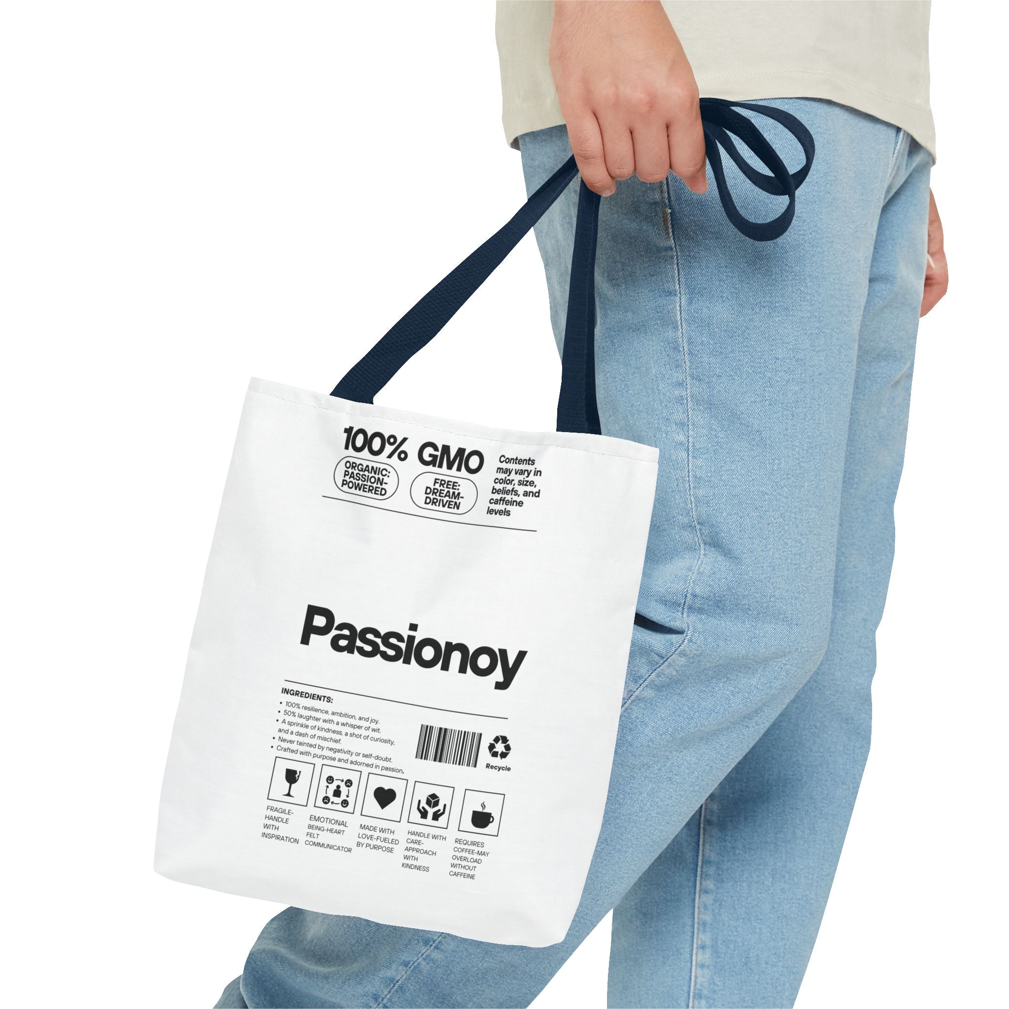 Passionoy Label Tote Bag - Custom Printed Stylish and Functional Tote