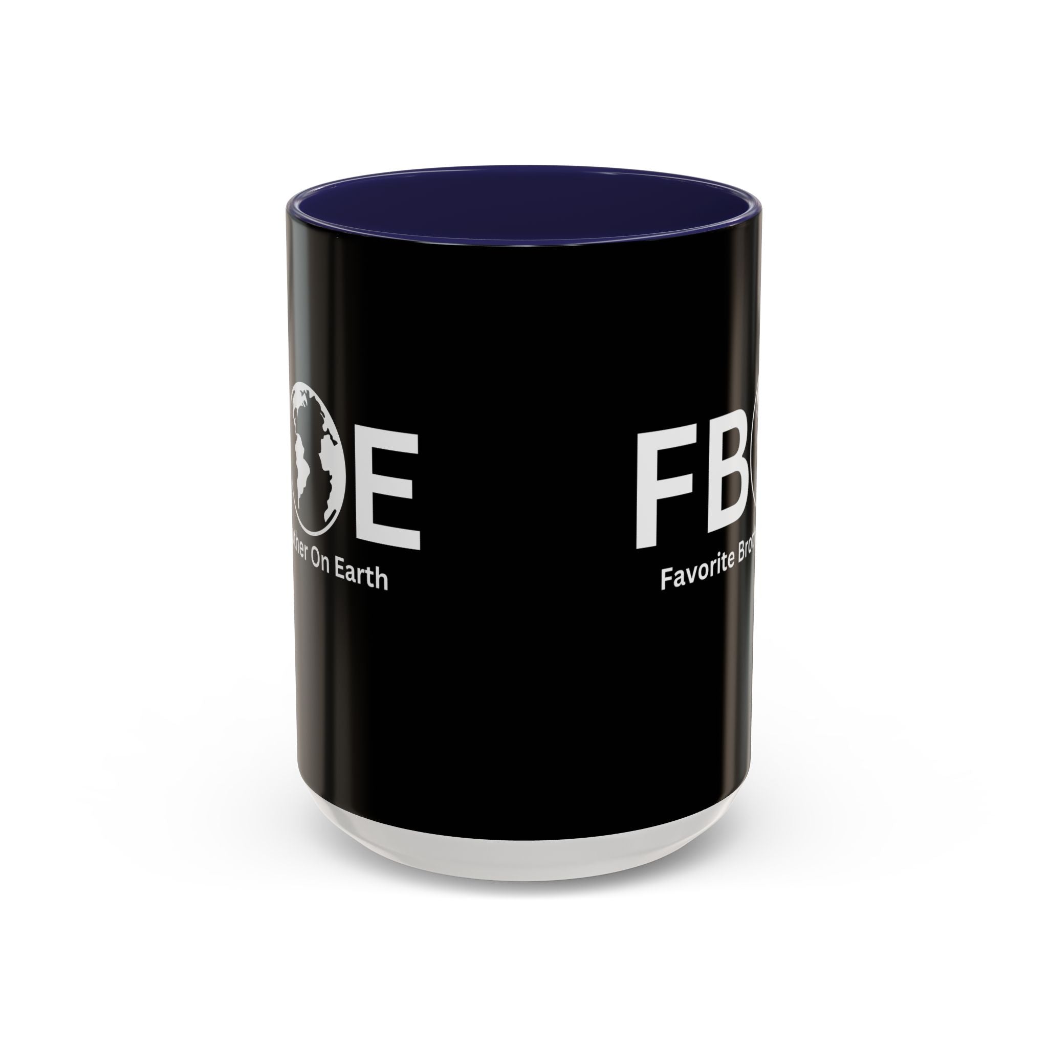 Favorite Brother On Earth (FBOE) Accent Coffee Mug (11oz, 15oz)