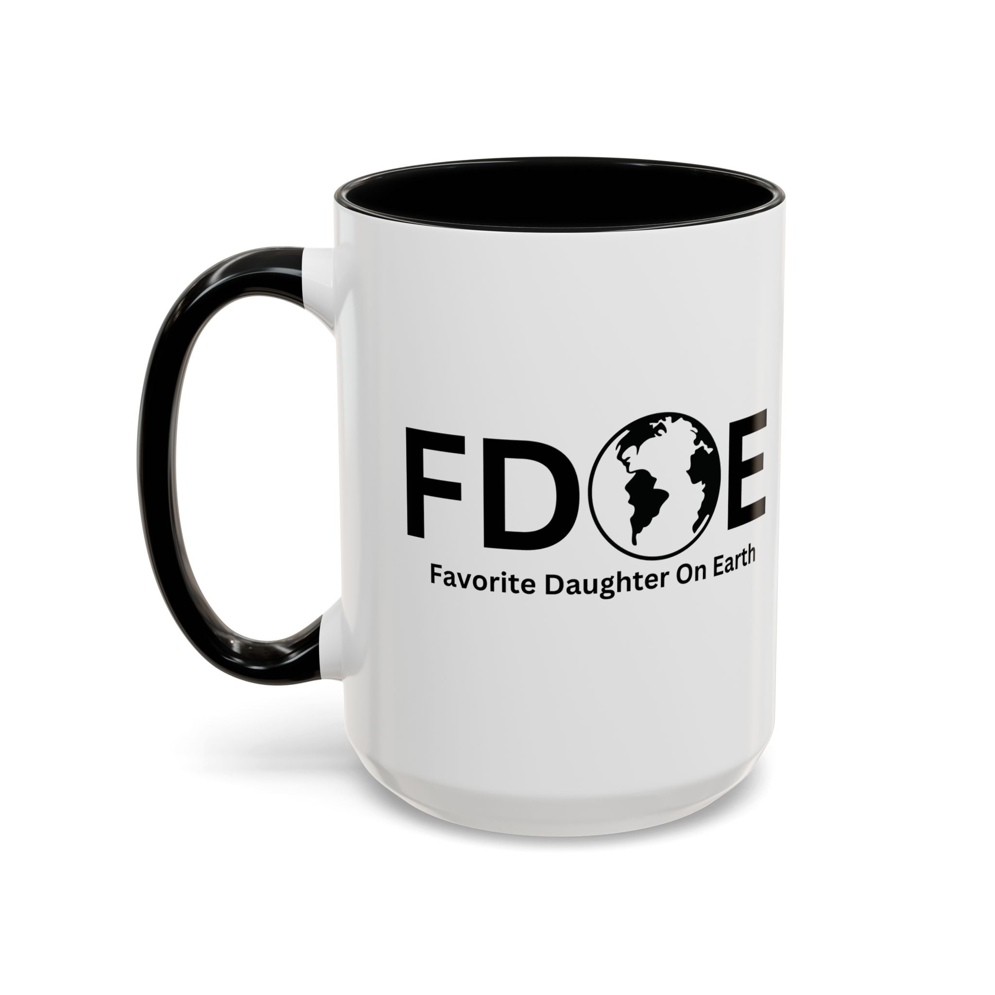 Favorite Daughter On Earth (FDOE) Accent Coffee Mug (11oz, 15oz)