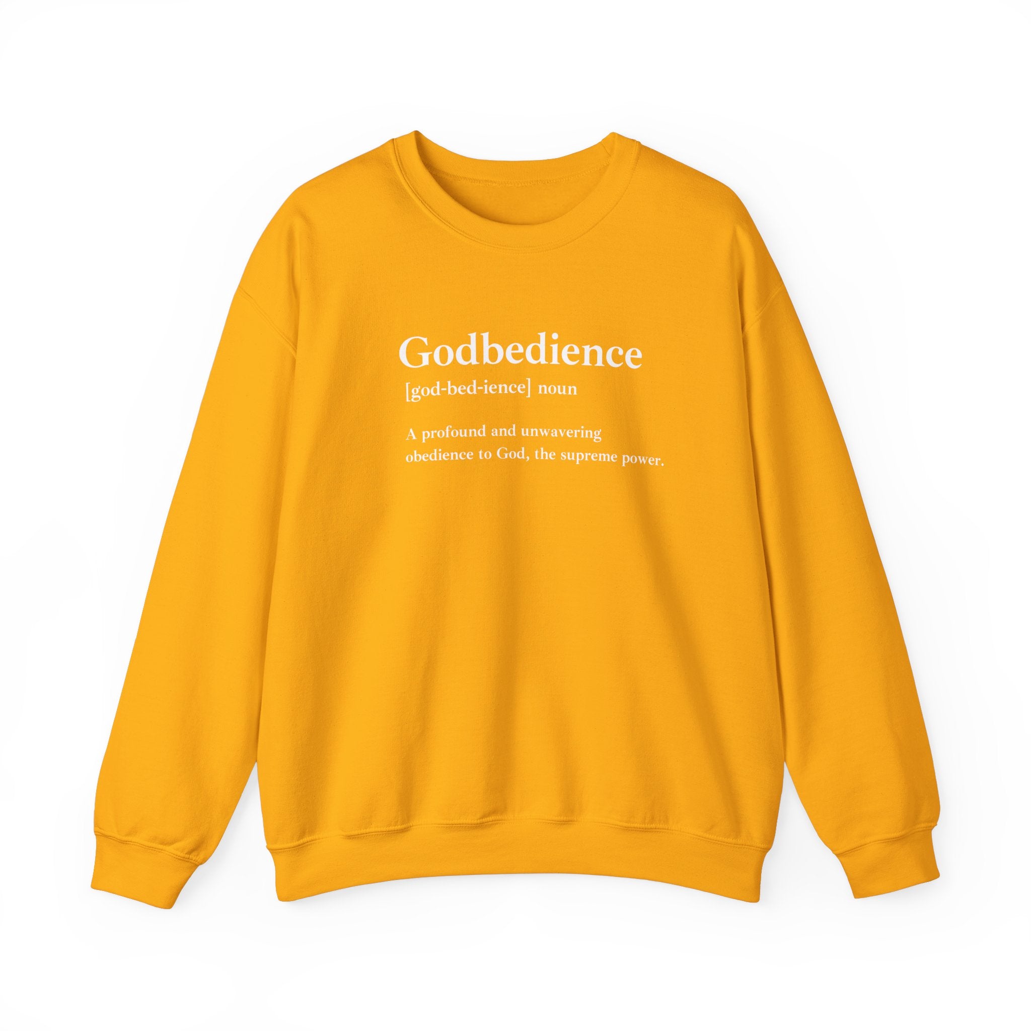 Godbedience Unisex Heavy Blend™ Crewneck Sweatshirt | Comfortable & Durable Everyday Wear