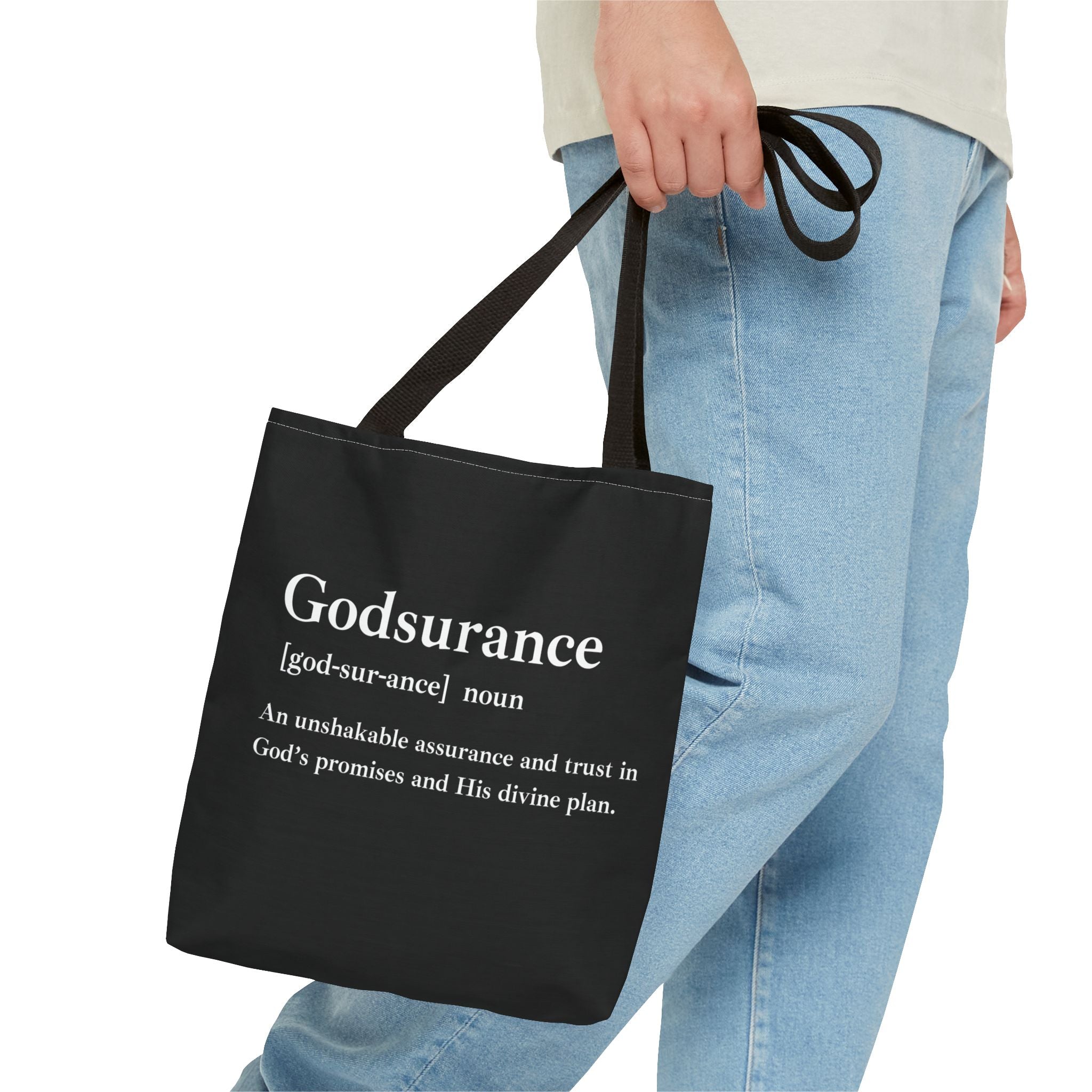 Godsurance Tote Bag - Custom Printed Stylish and Functional Tote