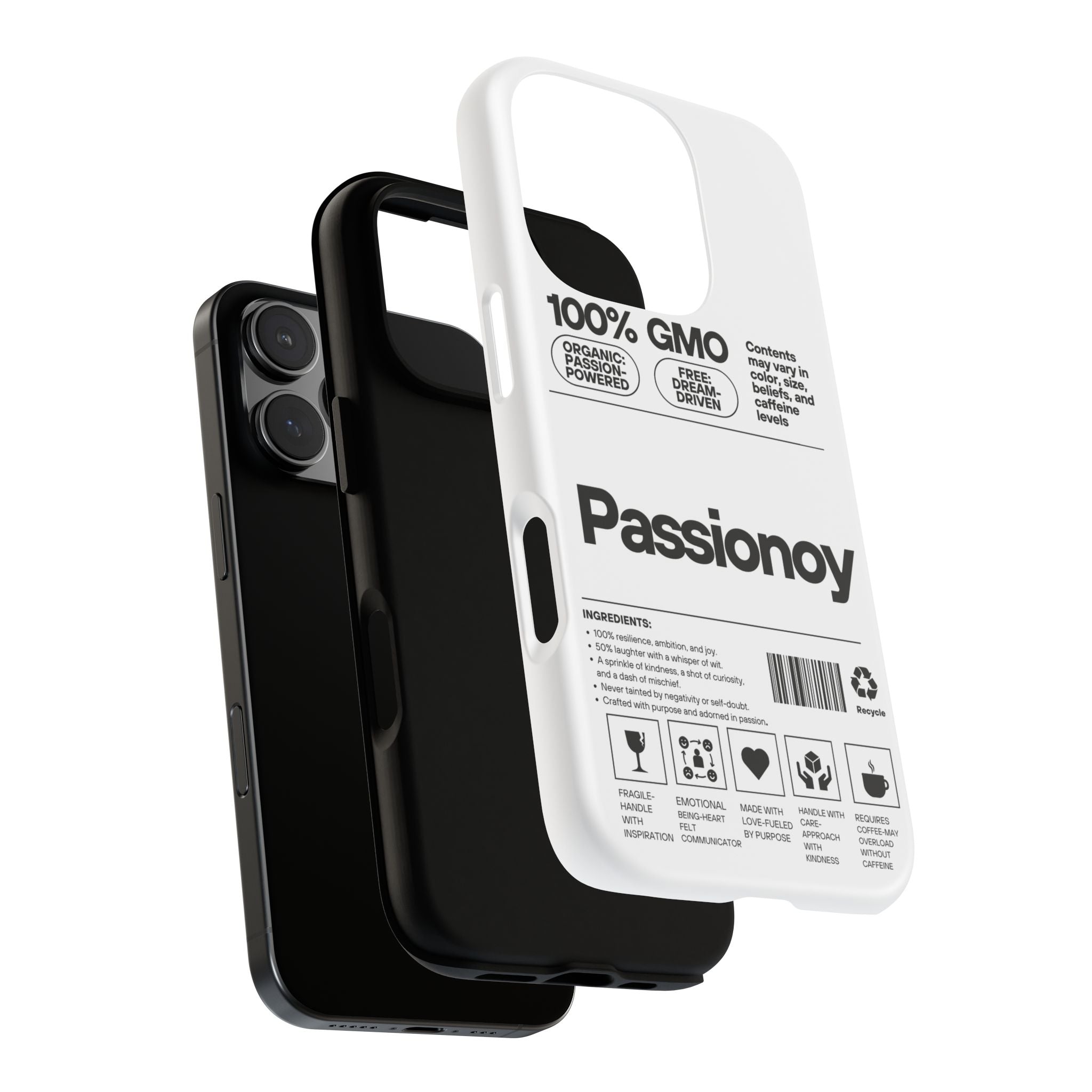 Passionoy Label Tough Cases - Custom Protective Phone Cases for iPhone, Samsung Galaxy, and Google Pixel