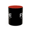 Favorite Sister On Earth (FSOE) Accent Coffee Mug (11oz, 15oz)