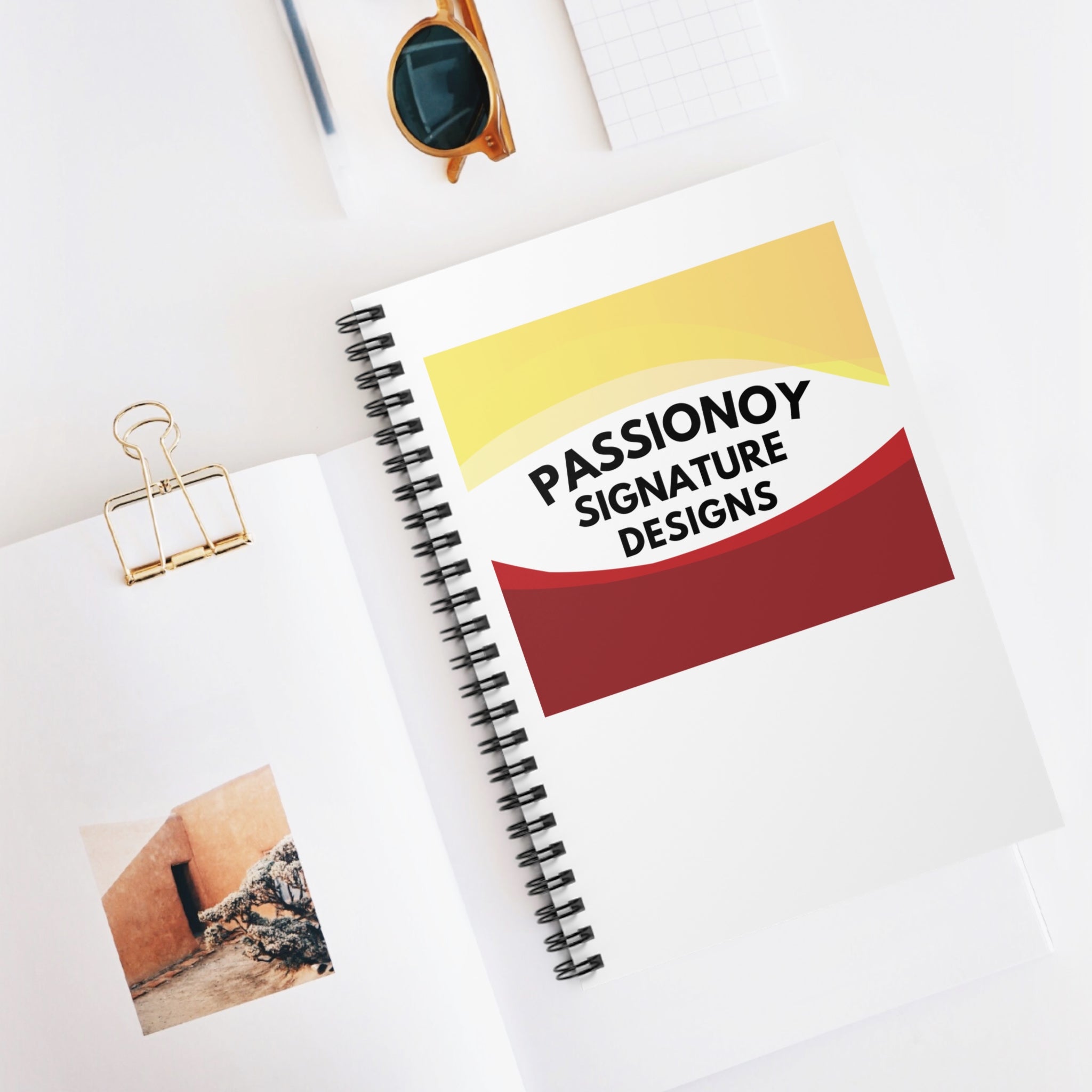 Passionoy Signature Designs-A1 Spiral Notebook - 118 Page Ruled Line Notebook for Everyday Use