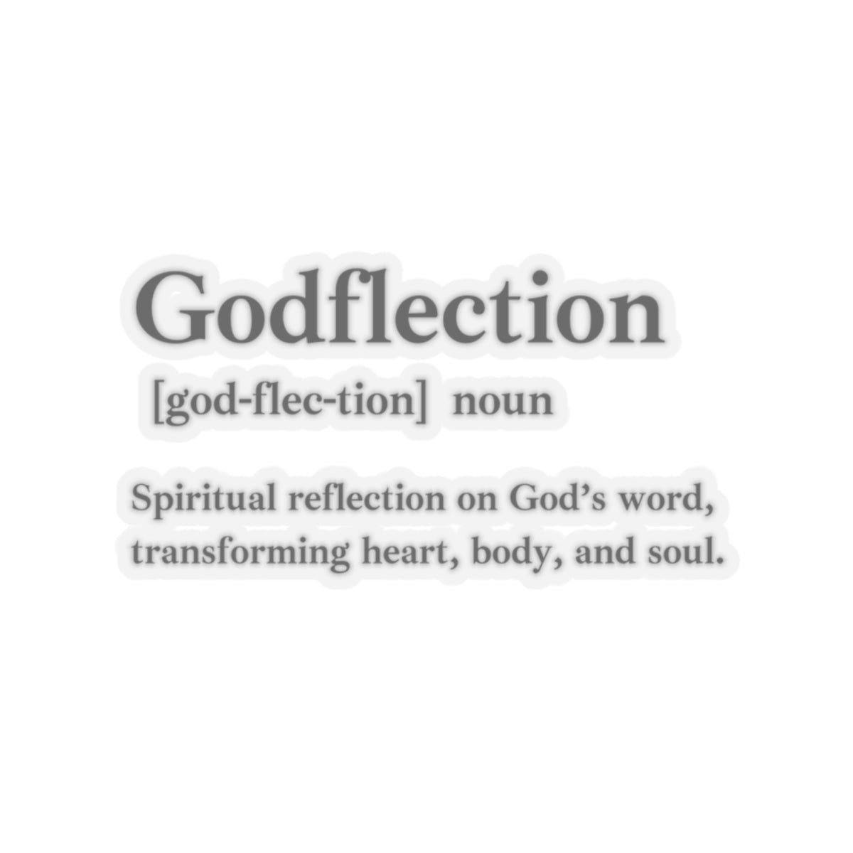 Godflection Kiss-Cut Stickers - Custom Vinyl Stickers for Creative Decor