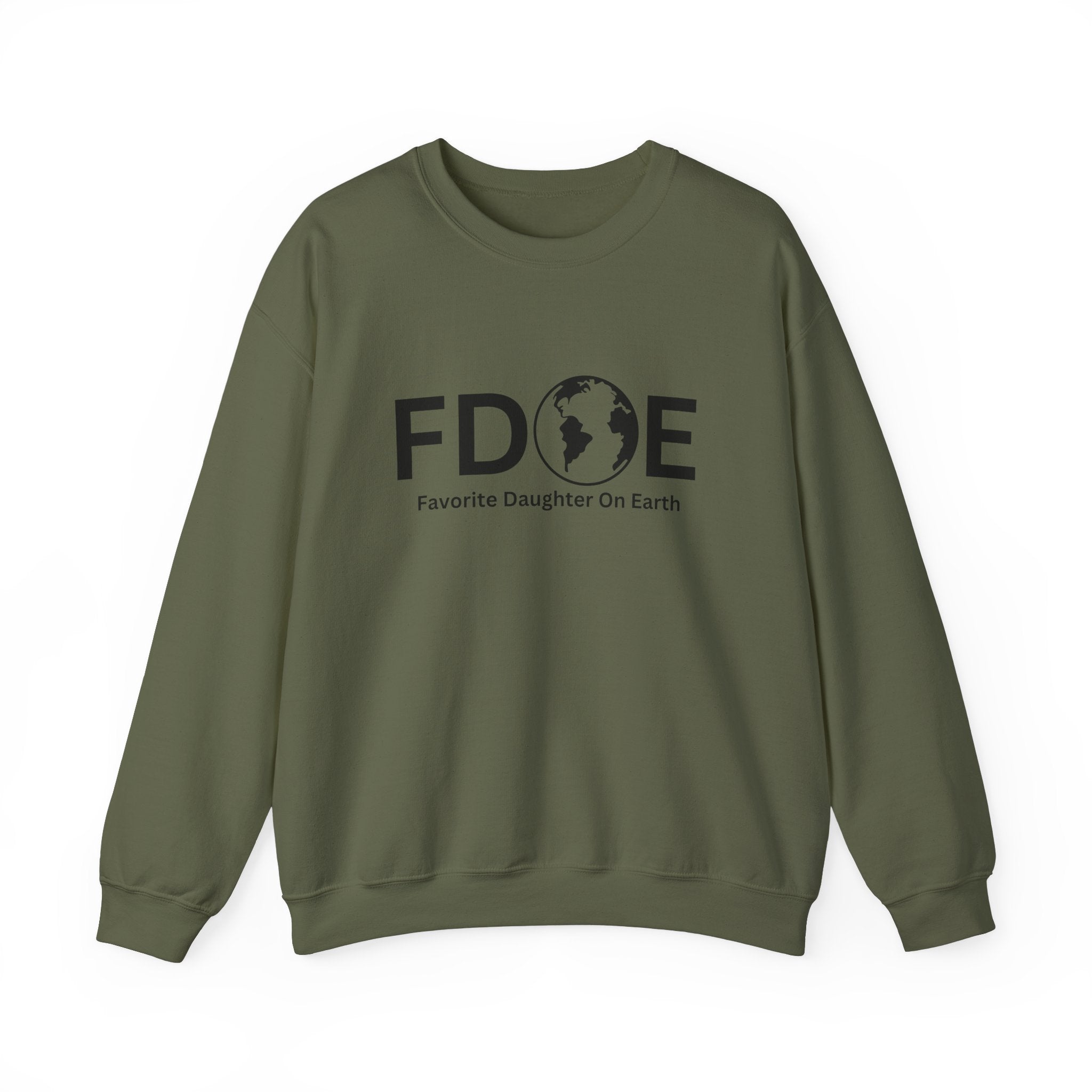 Favorite Daughter on Earth Crewneck Sweatshirt - (FDOE) Logo Sweatshirt for Women