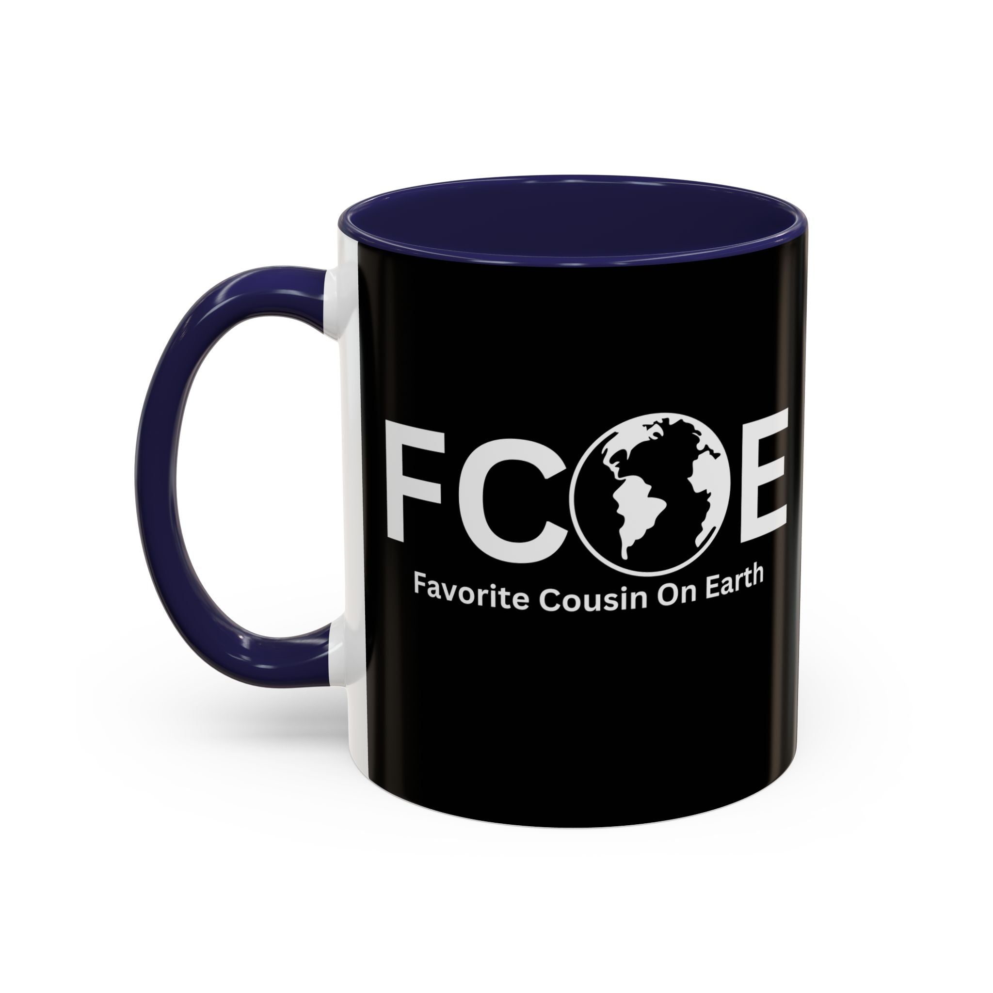 Favorite Cousin On Earth (FCOE) Accent Coffee Mug (11oz, 15oz)