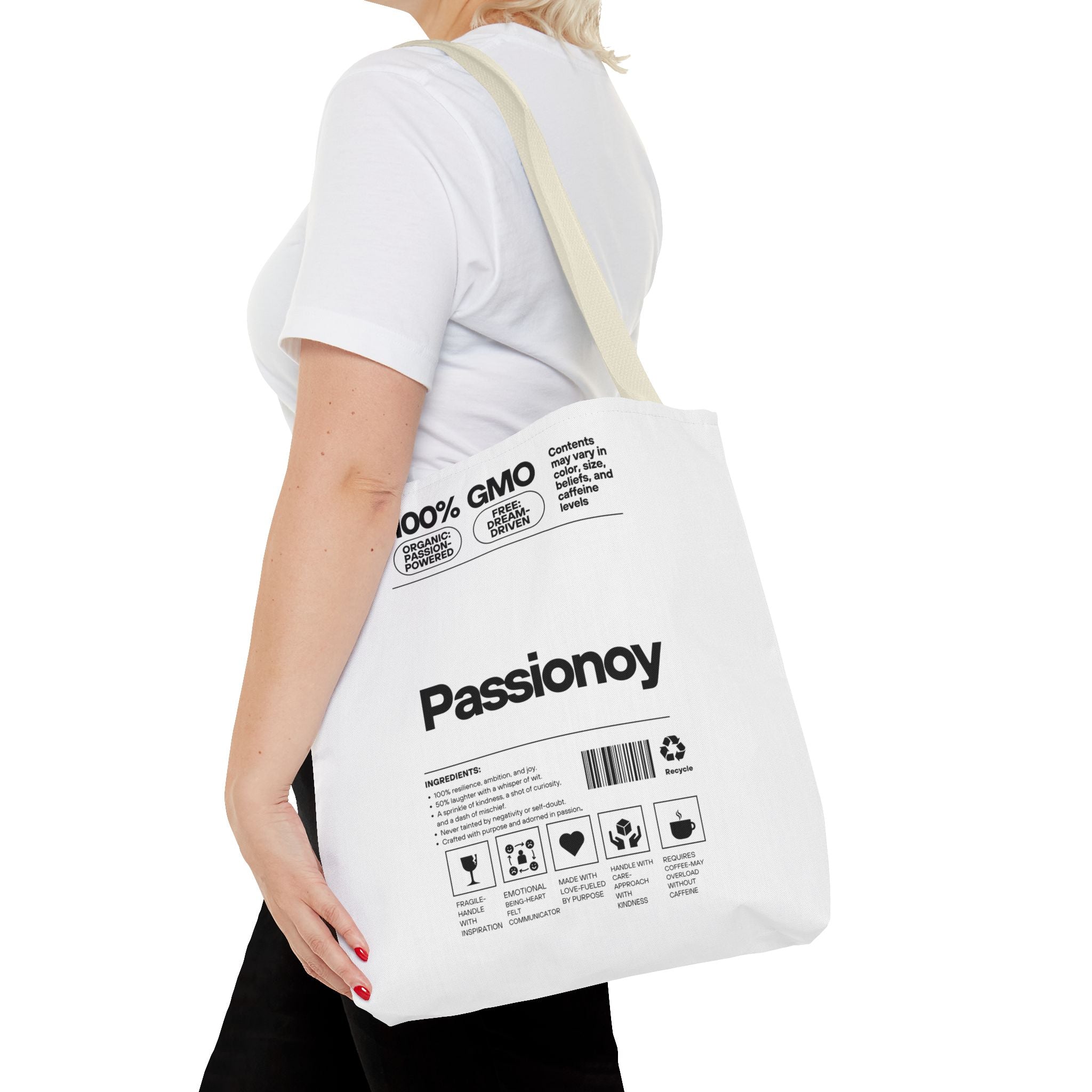 Passionoy Label Tote Bag - Custom Printed Stylish and Functional Tote