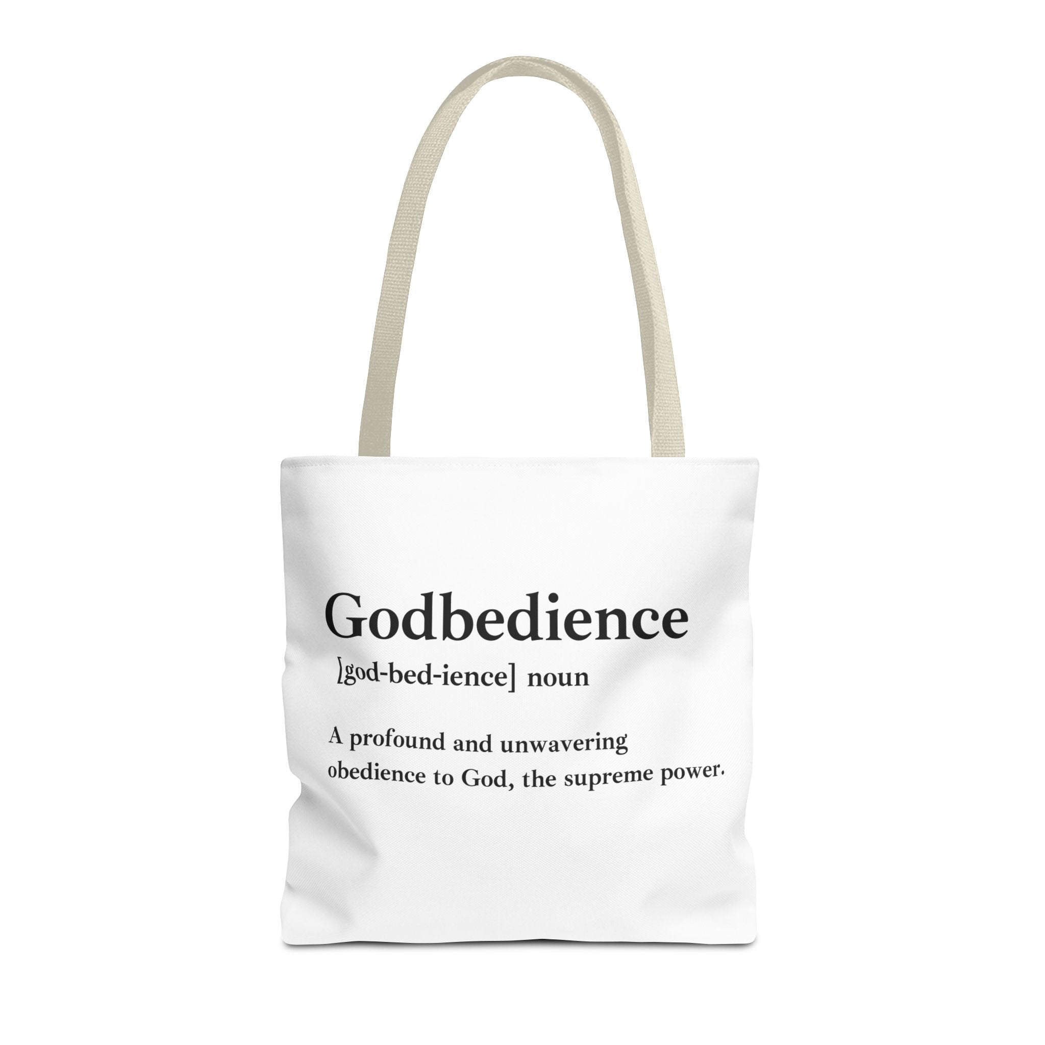 Godbedience Tote Bag - Custom Printed Stylish and Functional Tote