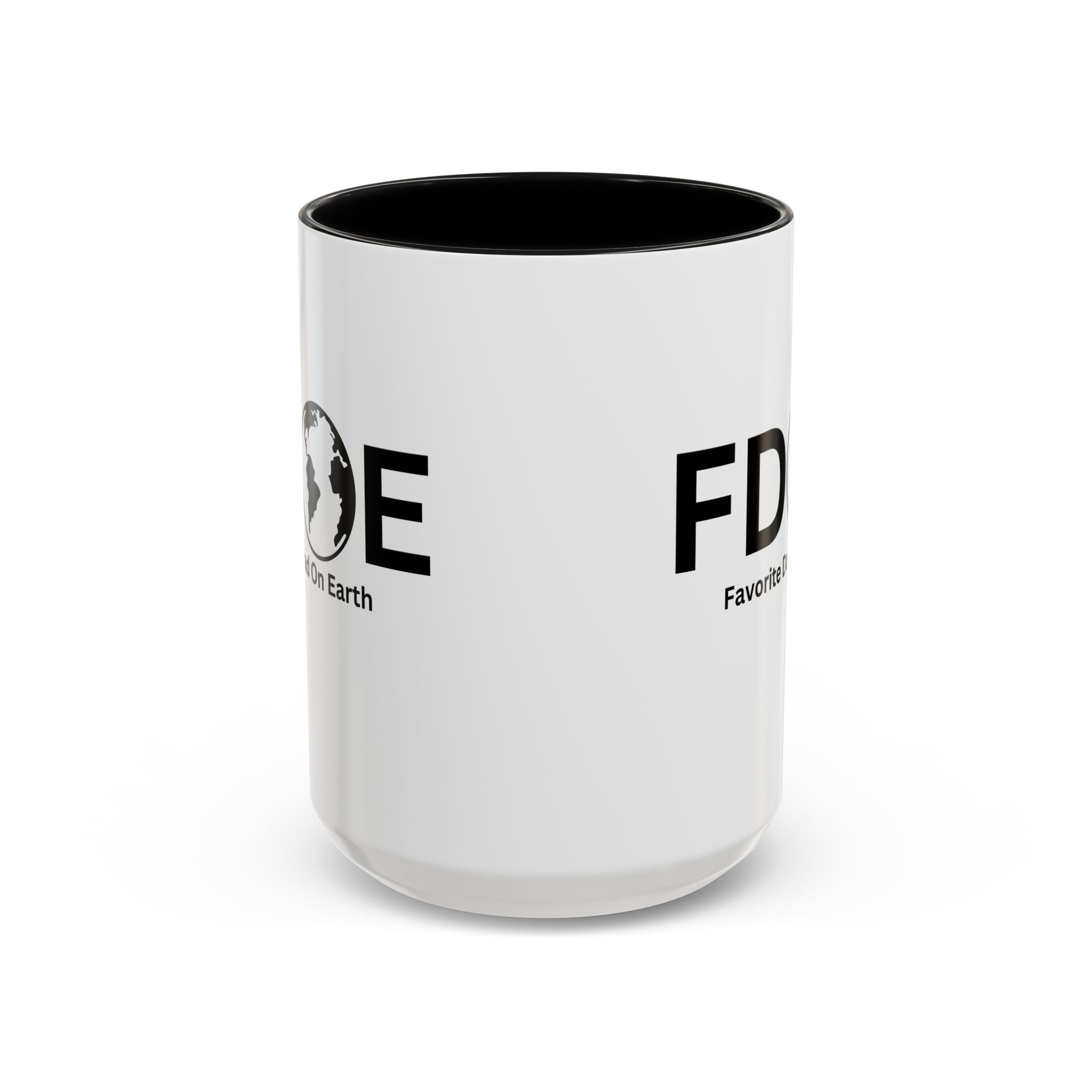 Favorite Dad On Earth (FDOE) Accent Coffee Mug (11oz, 15oz)