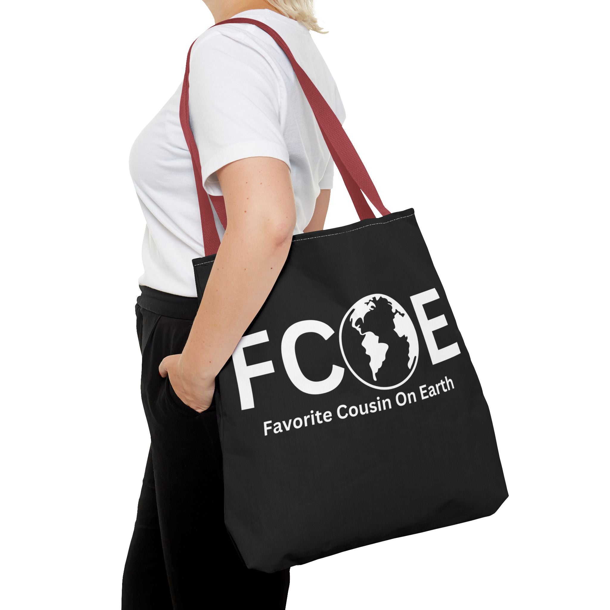 Favorite Cousin On Earth (FCOE) Tote Bag - Custom Printed Stylish and Functional Tote