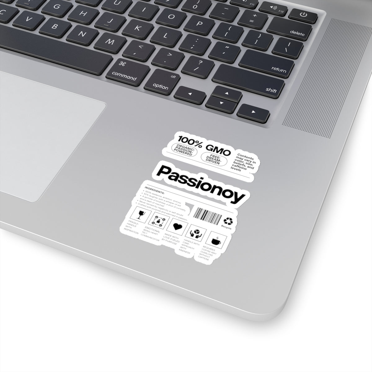 Passionoy Label Kiss-Cut Stickers - Custom Vinyl Stickers for Creative Decor