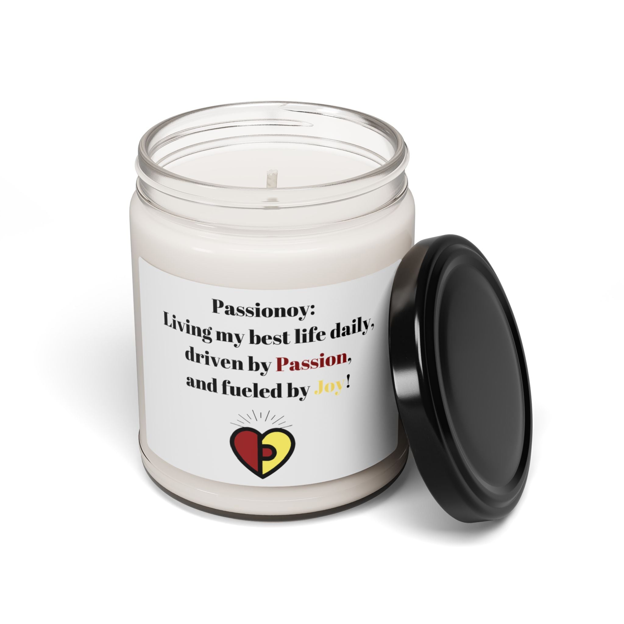 Passionoy Statement Scented Soy Candle - 9oz Natural Wax Candle with Custom Label