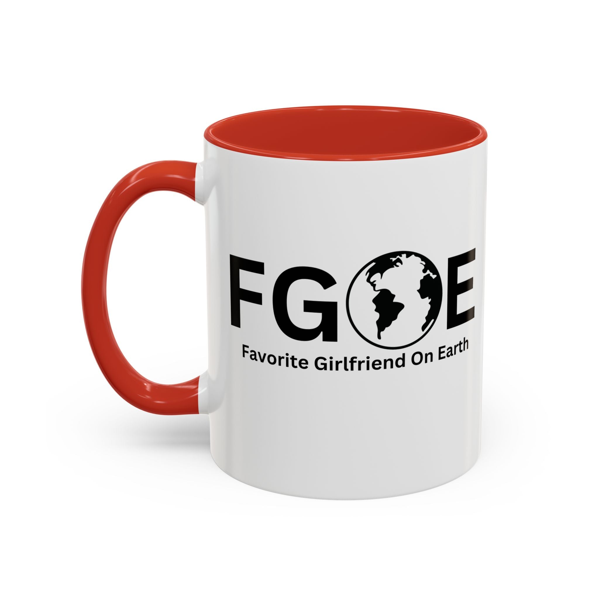 Favorite Girlfriend On Earth (FGOE) Accent Coffee Mug (11oz, 15oz)