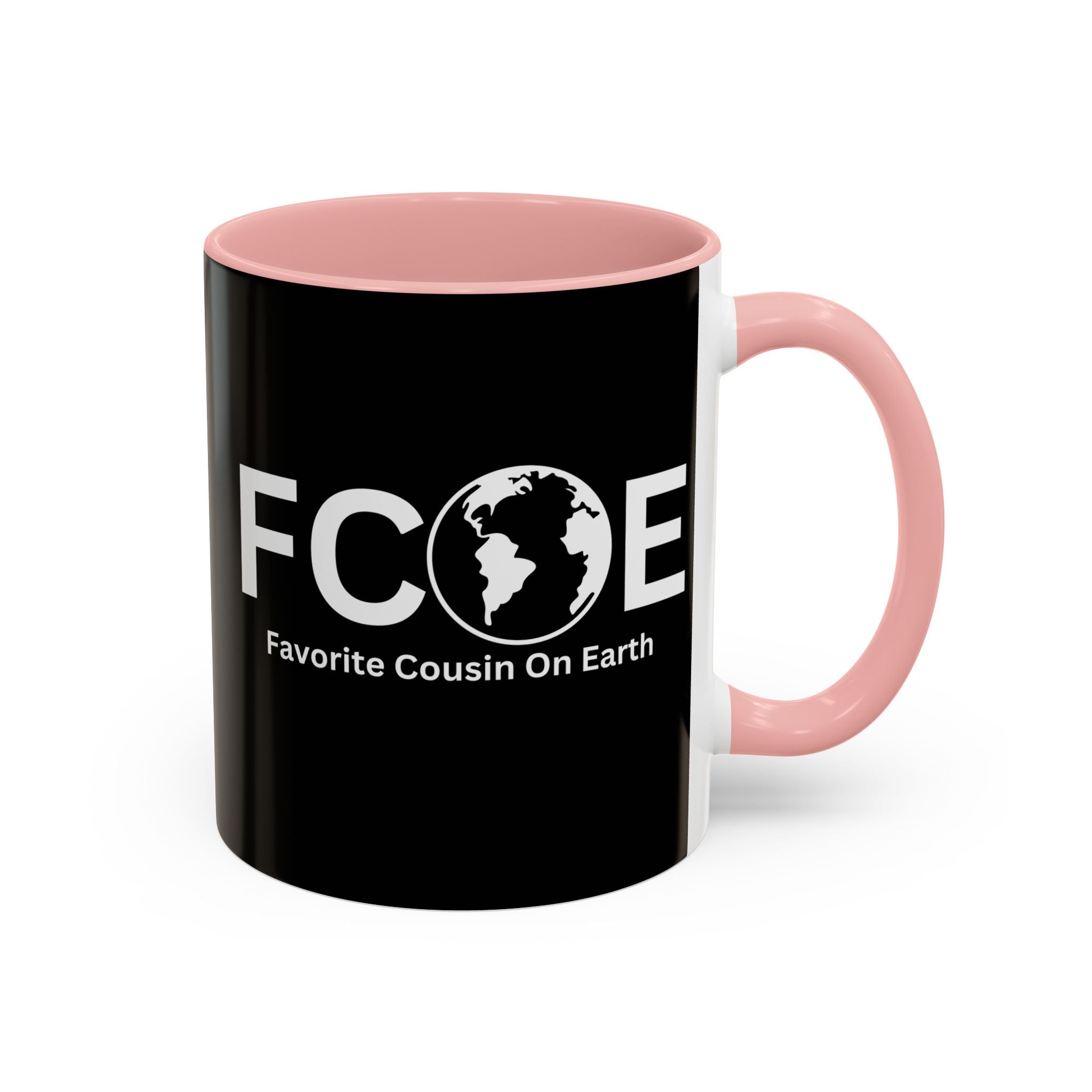 Favorite Cousin On Earth (FCOE) Accent Coffee Mug (11oz, 15oz)