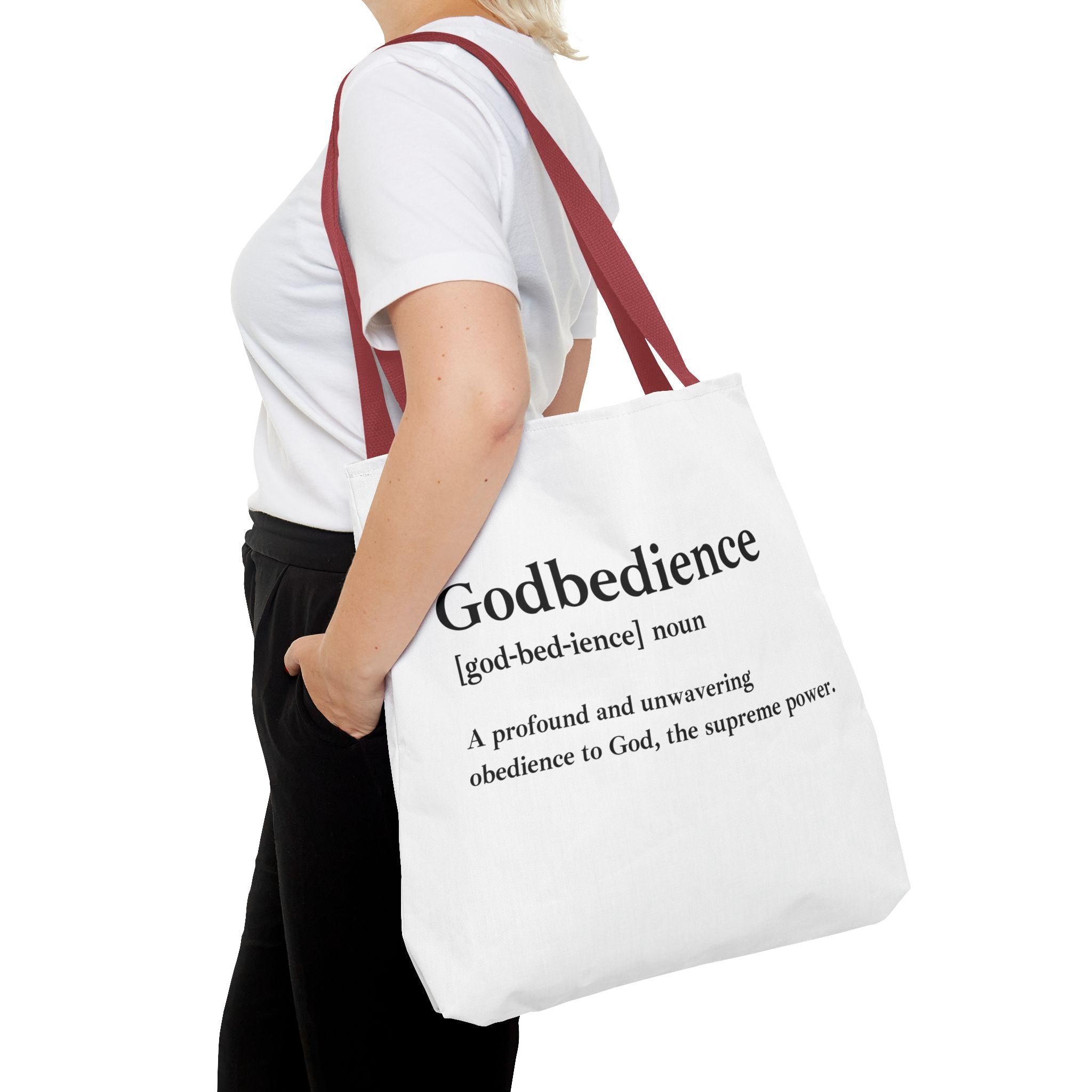 Godbedience Tote Bag - Custom Printed Stylish and Functional Tote