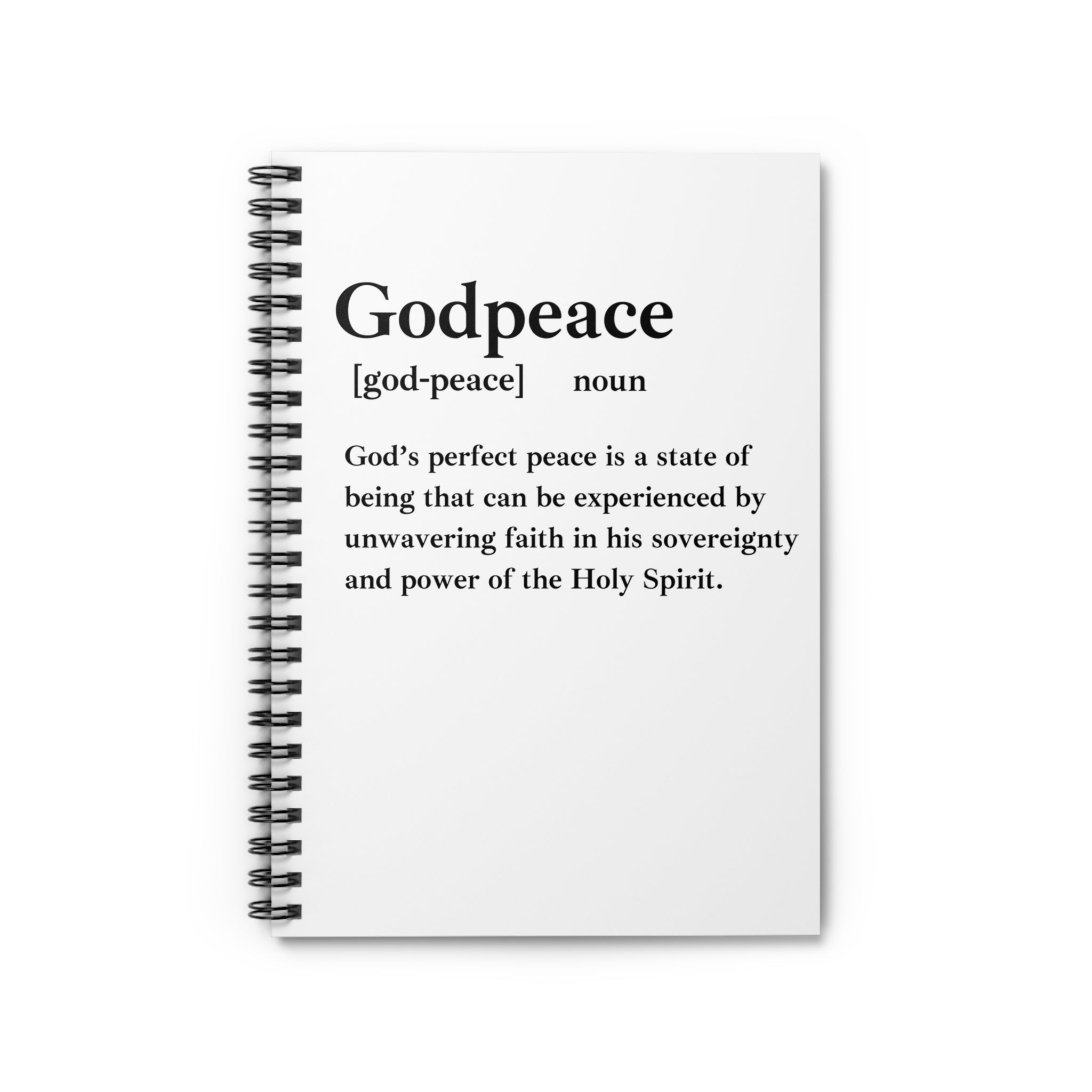 Godpeace Spiral Notebook - 118 Page Ruled Line Notebook for Everyday Use