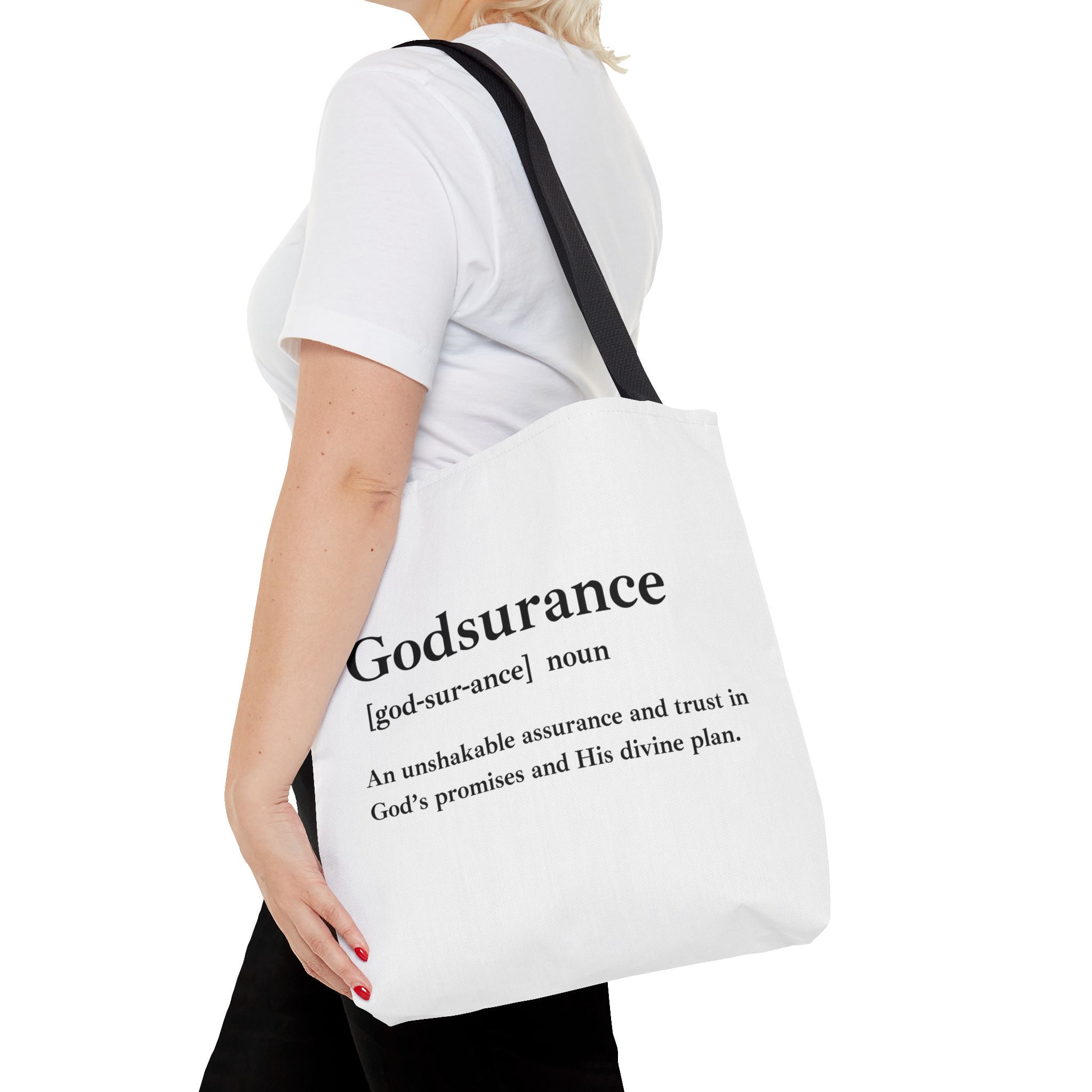 Godsurance Tote Bag - Custom Printed Stylish and Functional Tote