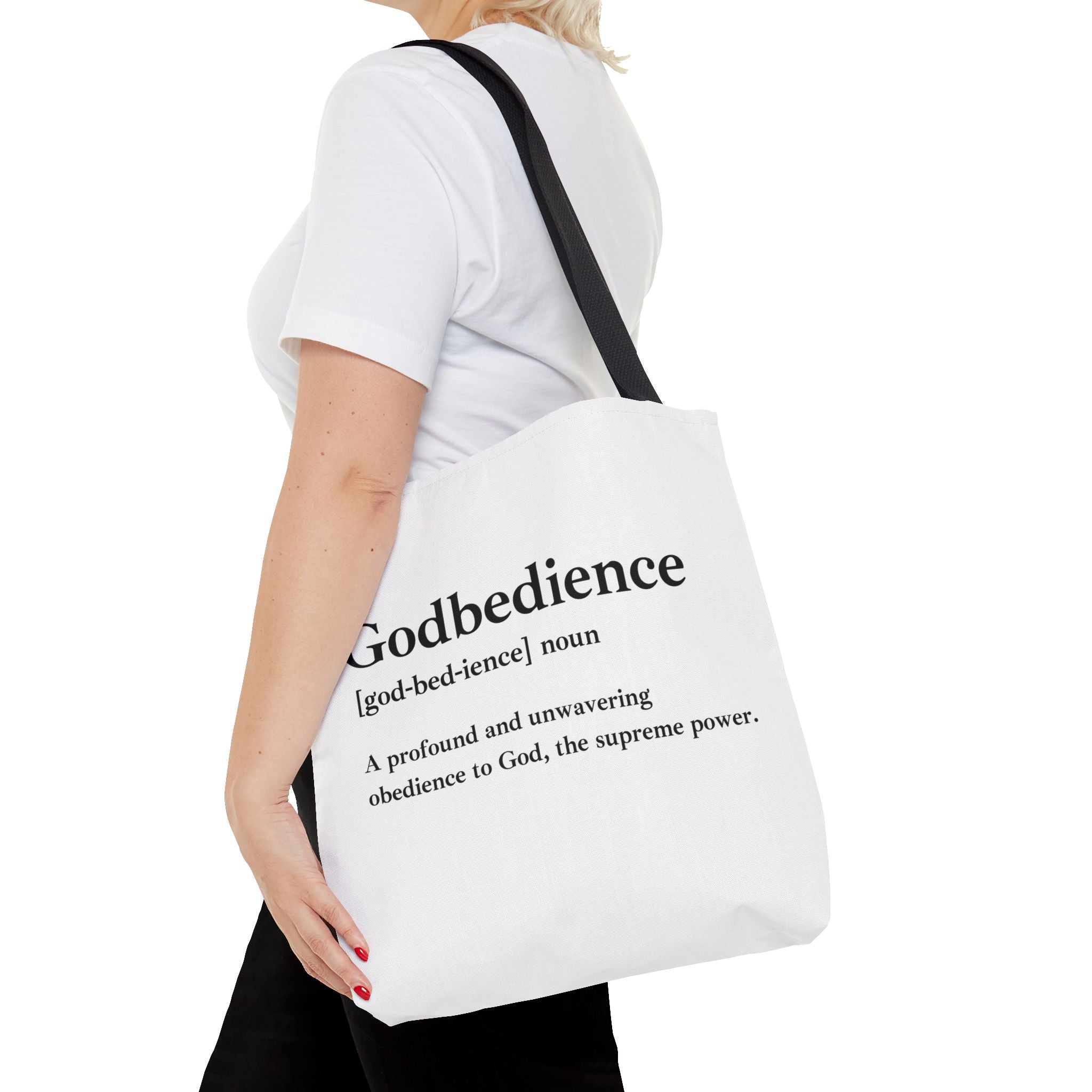 Godbedience Tote Bag - Custom Printed Stylish and Functional Tote
