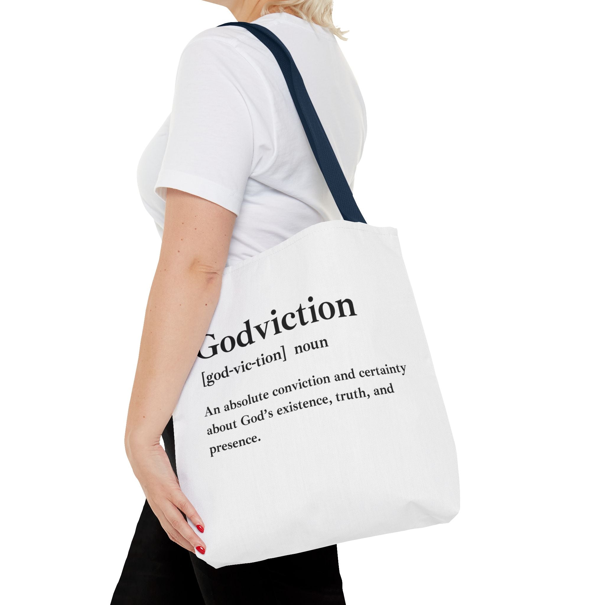 Godviction Tote Bag - Custom Printed Stylish and Functional Tote