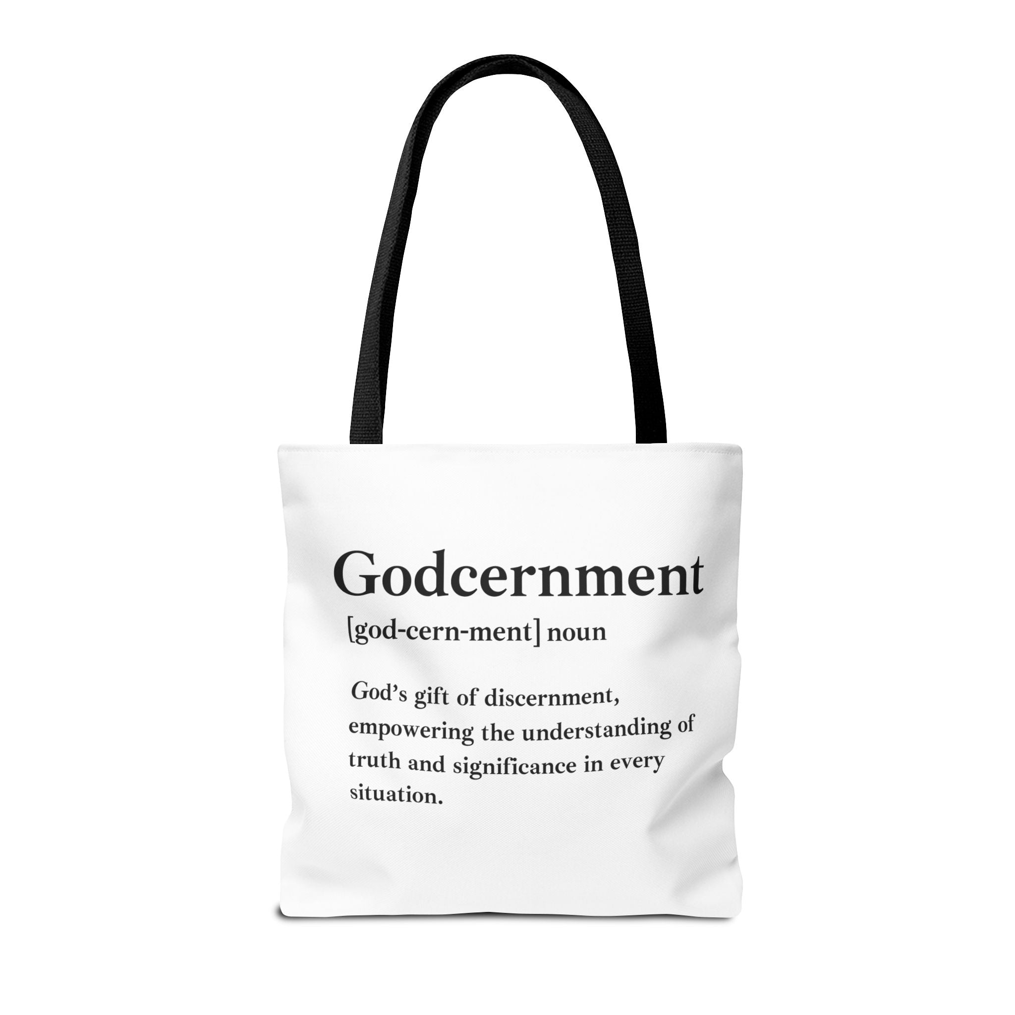 Godcernment Tote Bag - Custom Printed Stylish and Functional Tote