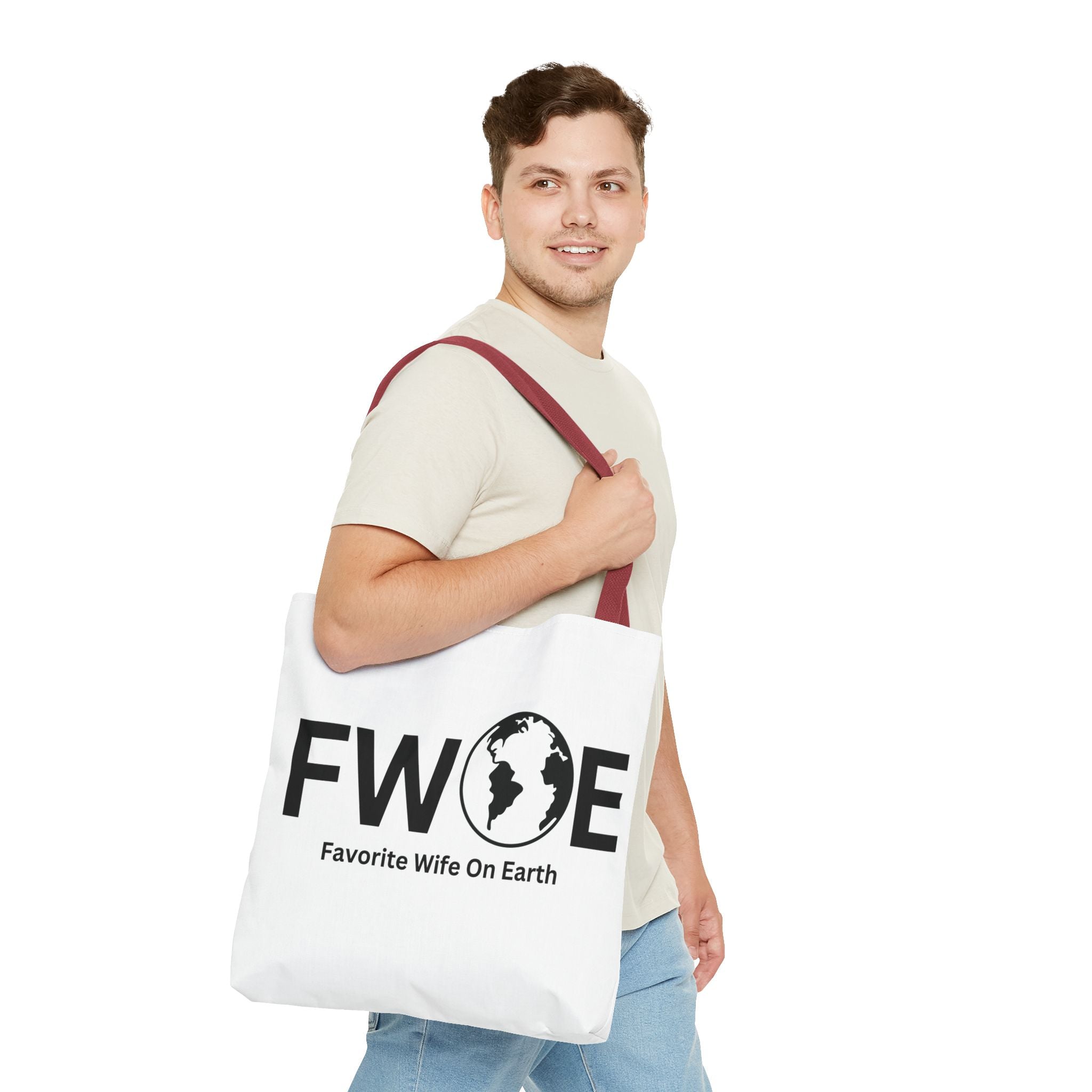Favorite Wife On Earth (FWOE) Tote Bag - Custom Printed Stylish and Functional Tote