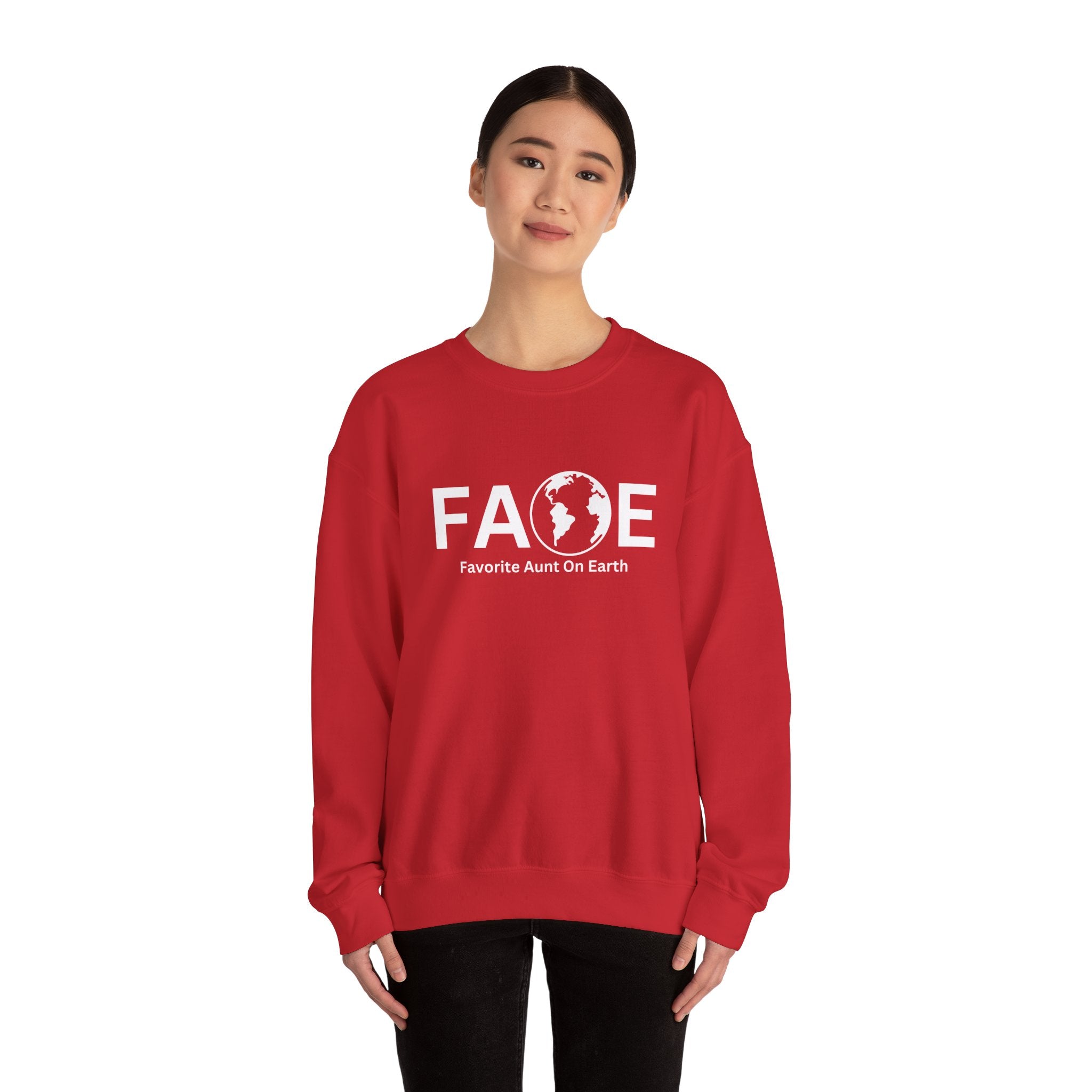 Favorite Aunt On Earth (FAOE) - Unisex Heavy Blend Crewneck Sweatshirt