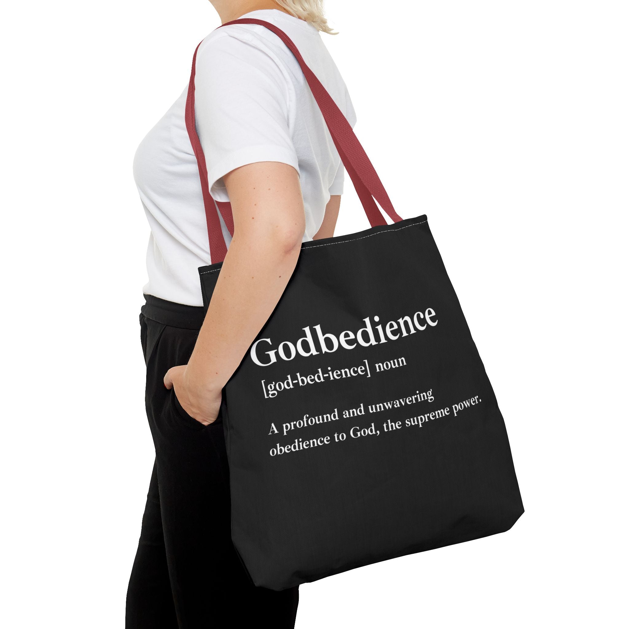 Godbedience Tote Bag - Custom Printed Stylish and Functional Tote