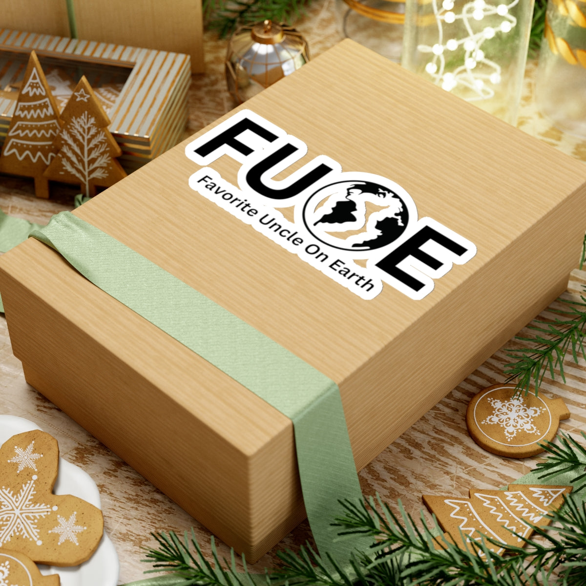 Favorite Uncle On Earth (FUOE) Kiss-Cut Stickers - Custom Vinyl Stickers for Creative Decor