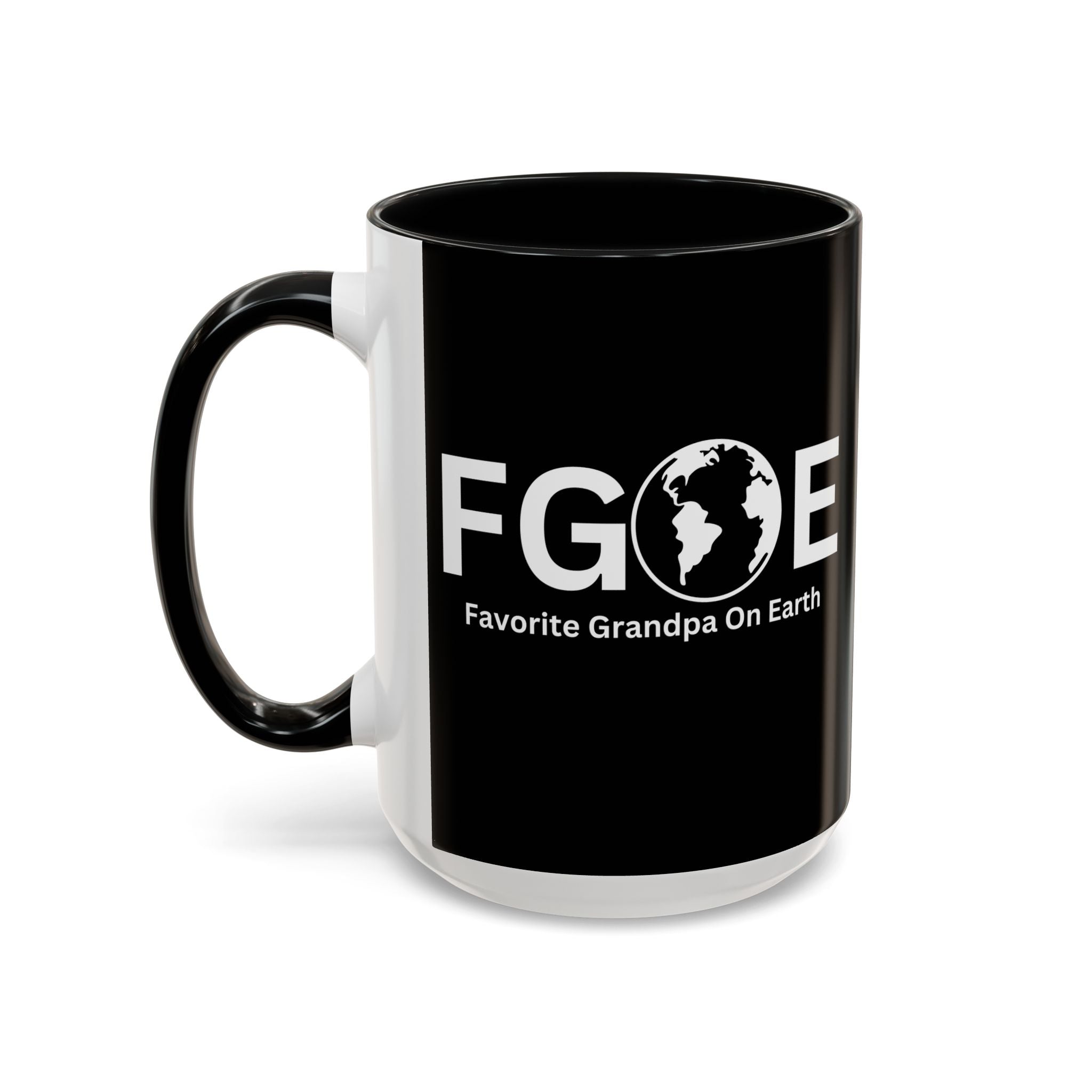 Favorite Grandpa On Earth (FGOE) Accent Coffee Mug (11oz, 15oz)