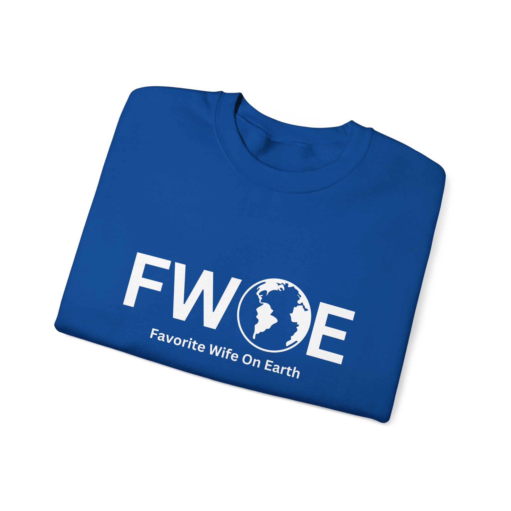 Favorite Wife On Earth (FWOE) Crewneck Sweatshirt - Cozy and Stylish Hoodie for Cold Days