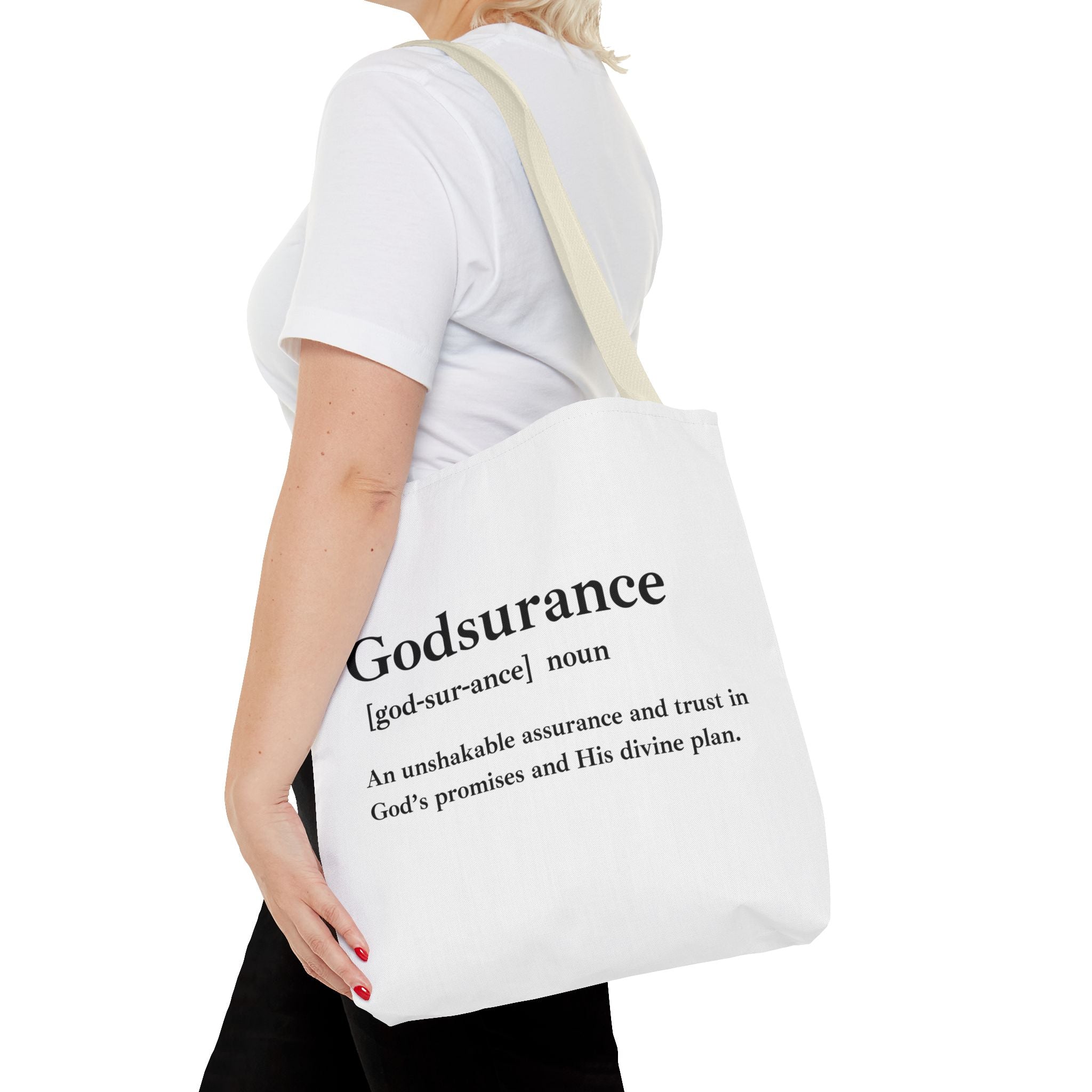 Godsurance Tote Bag - Custom Printed Stylish and Functional Tote