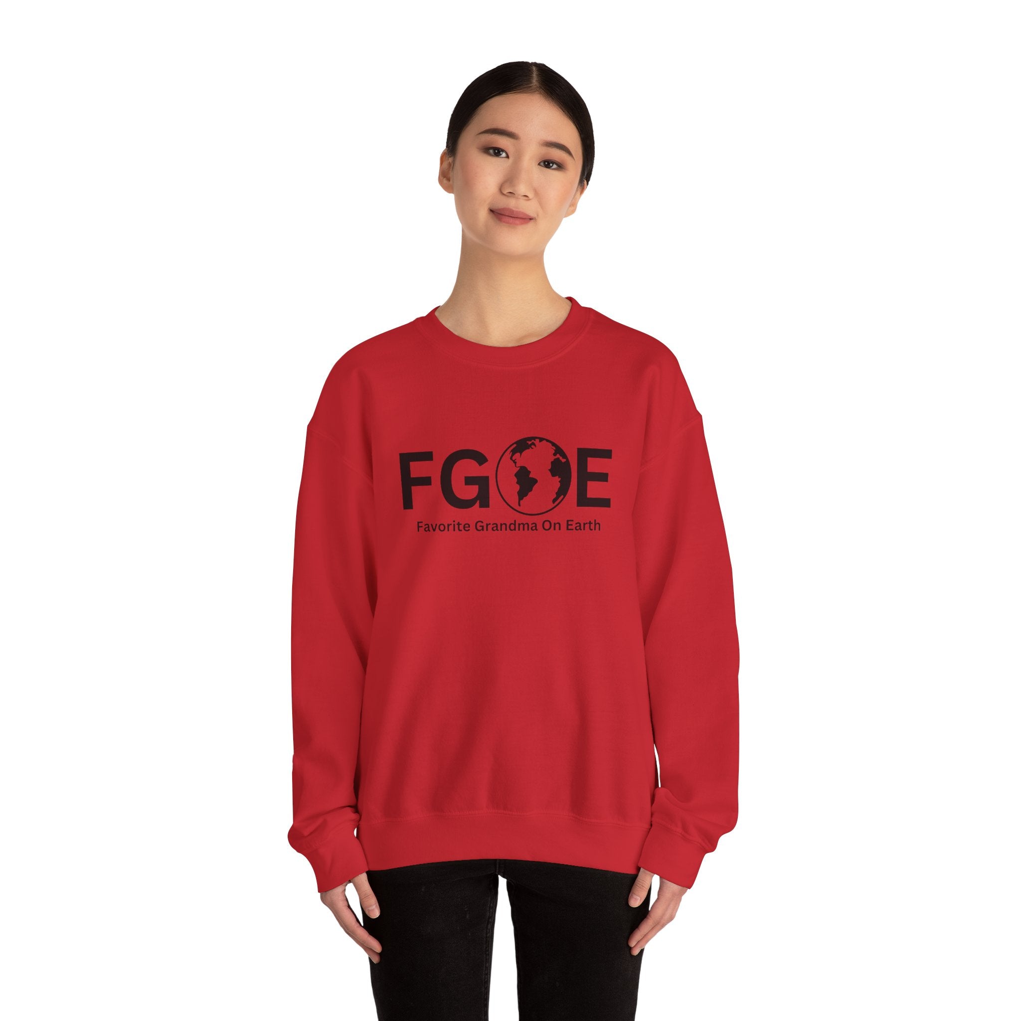 Favorite Grandma On Earth (FGOE) Unisex Heavy Blend Crewneck Sweatshirt - Cozy and Ethical Sweatshirt for All Seasons