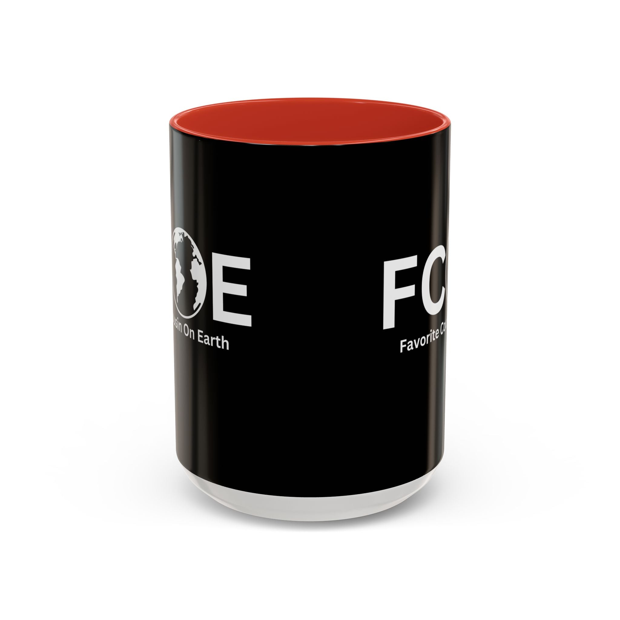 Favorite Cousin On Earth (FCOE) Accent Coffee Mug (11oz, 15oz)