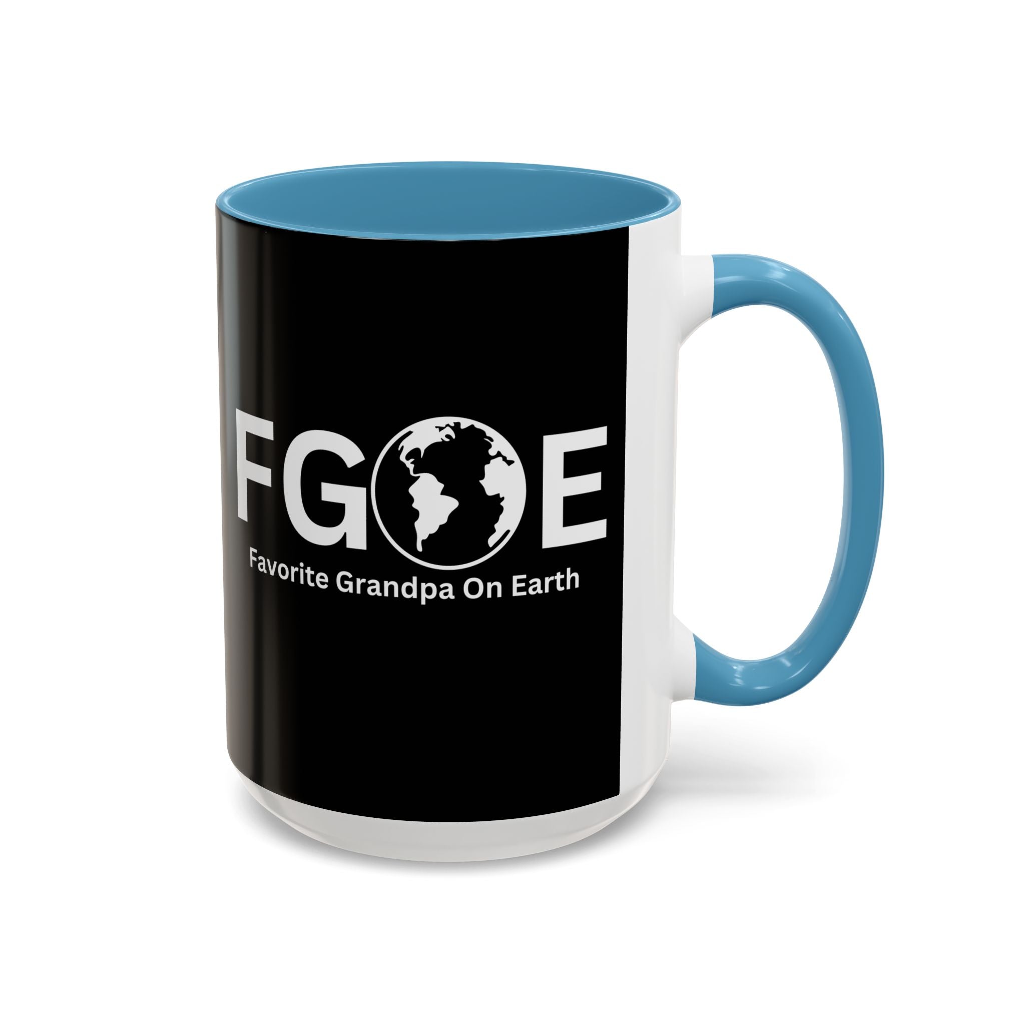 Favorite Grandpa On Earth (FGOE) Accent Coffee Mug (11oz, 15oz)