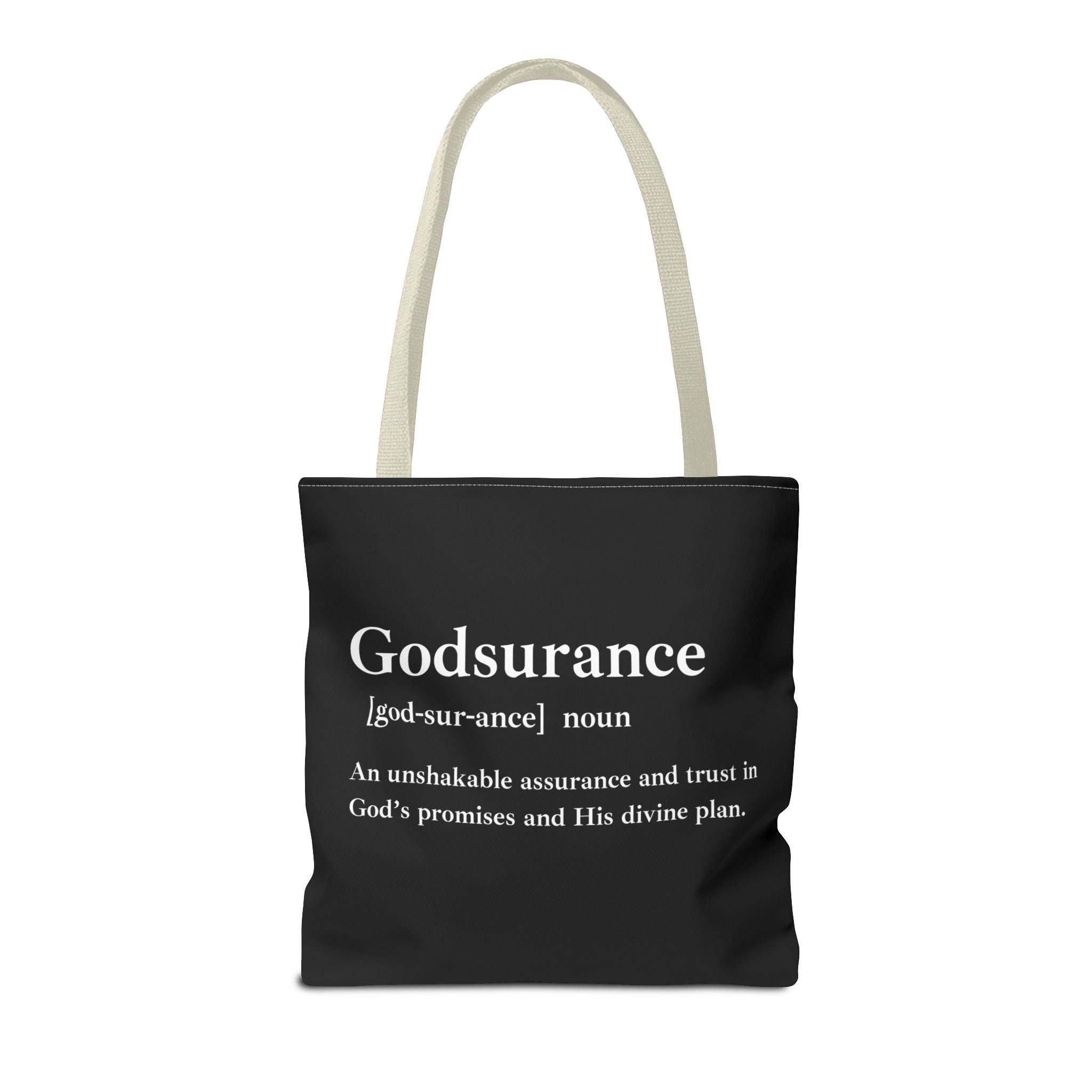 Godsurance Tote Bag - Custom Printed Stylish and Functional Tote