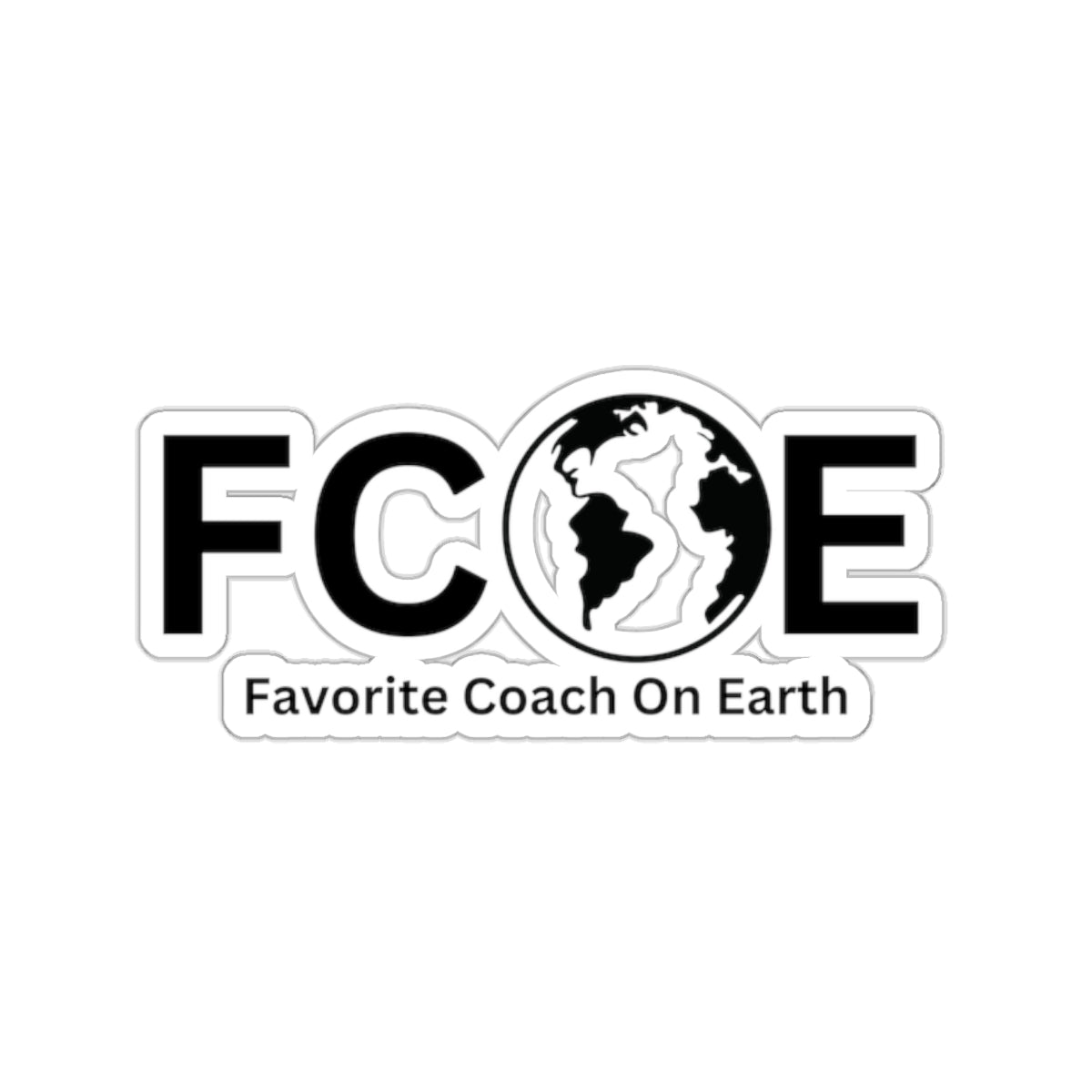 Favorite Coach On Earth (FCOE) Kiss-Cut Stickers - Custom Vinyl Stickers for Creative Decor