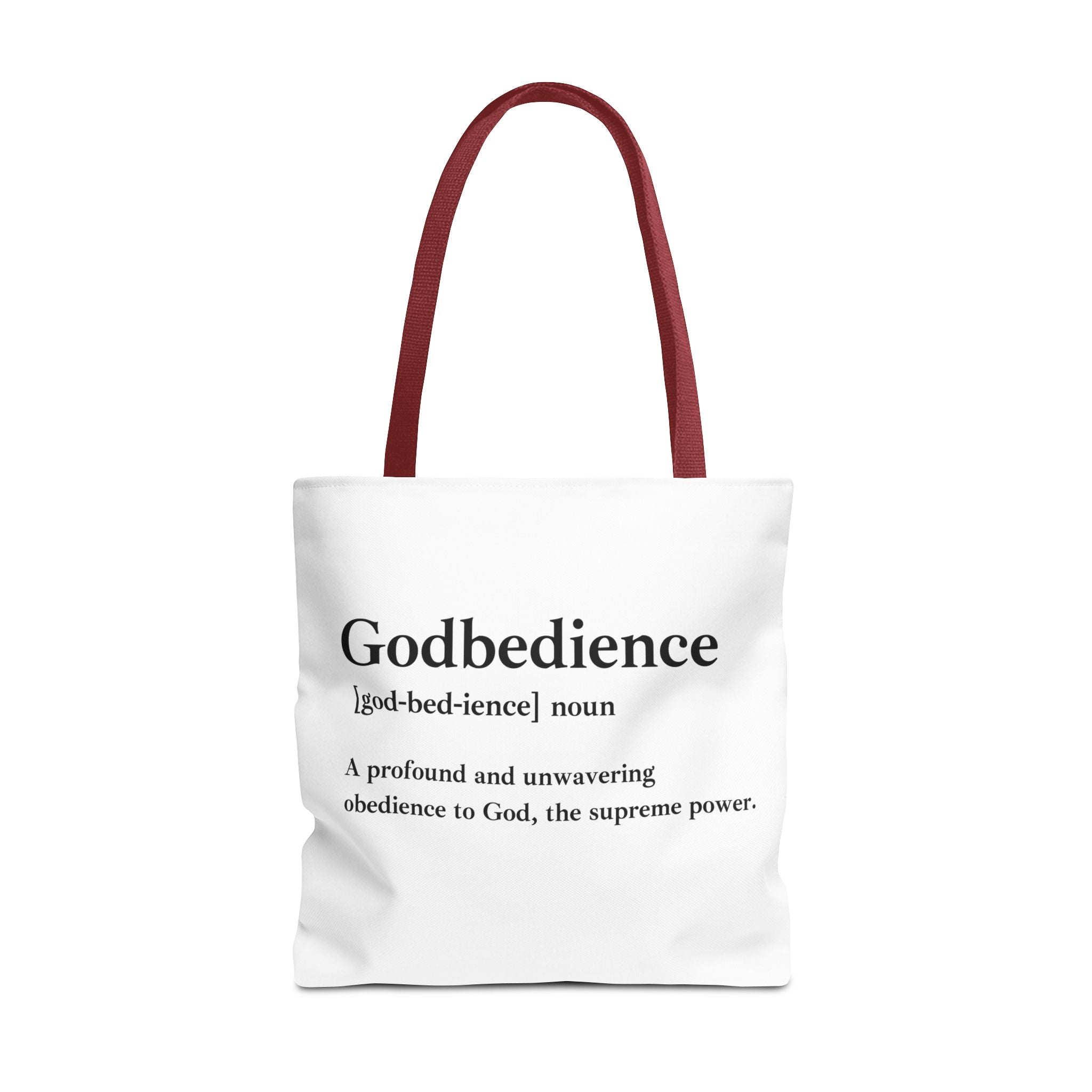 Godbedience Tote Bag - Custom Printed Stylish and Functional Tote