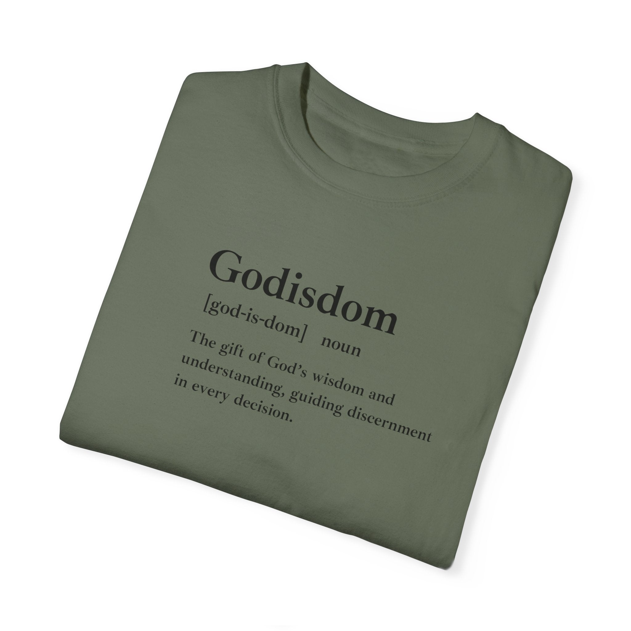 Godisdom Comfort Colors 1717 Garment-Dyed T-Shirt – 100% Cotton, Relaxed Fit, Customizable Faith-Inspired Tee