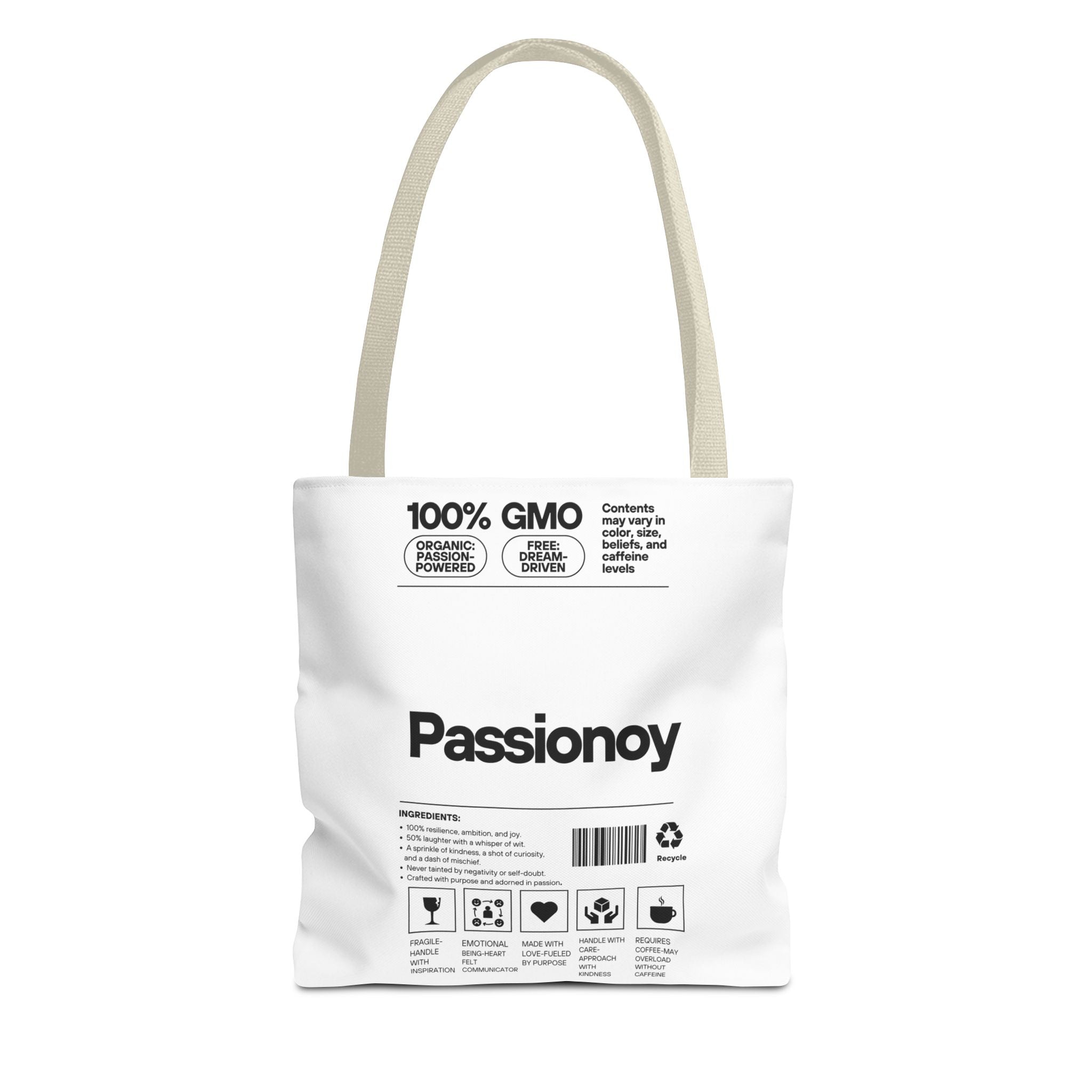 Passionoy Label Tote Bag - Custom Printed Stylish and Functional Tote